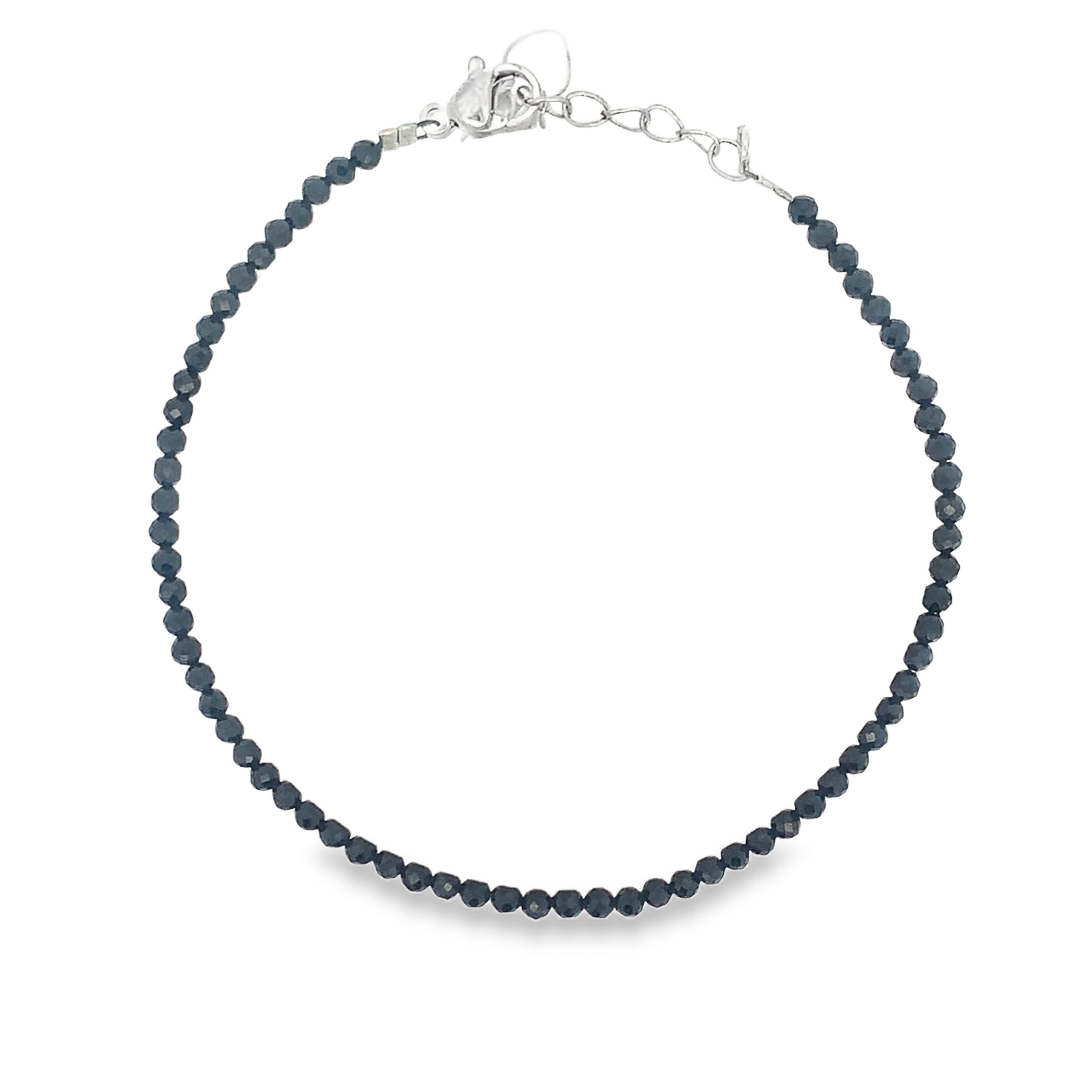 Bransoletka z koralików ze srebrzonej stali