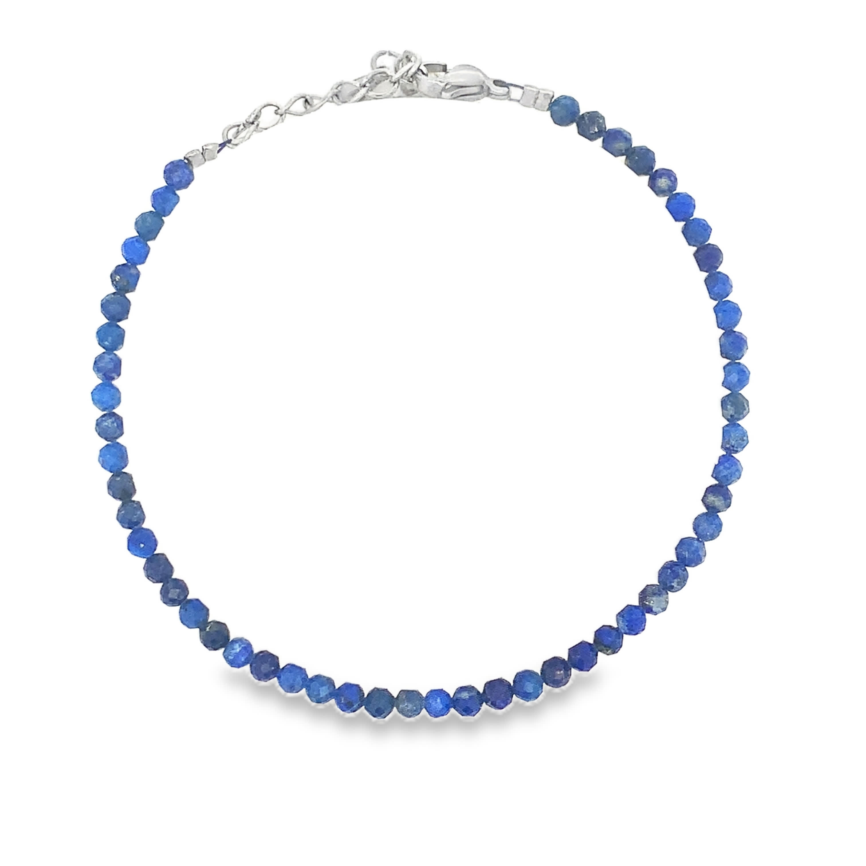 Srebrzona bransoletka z koralikami i kamieniami