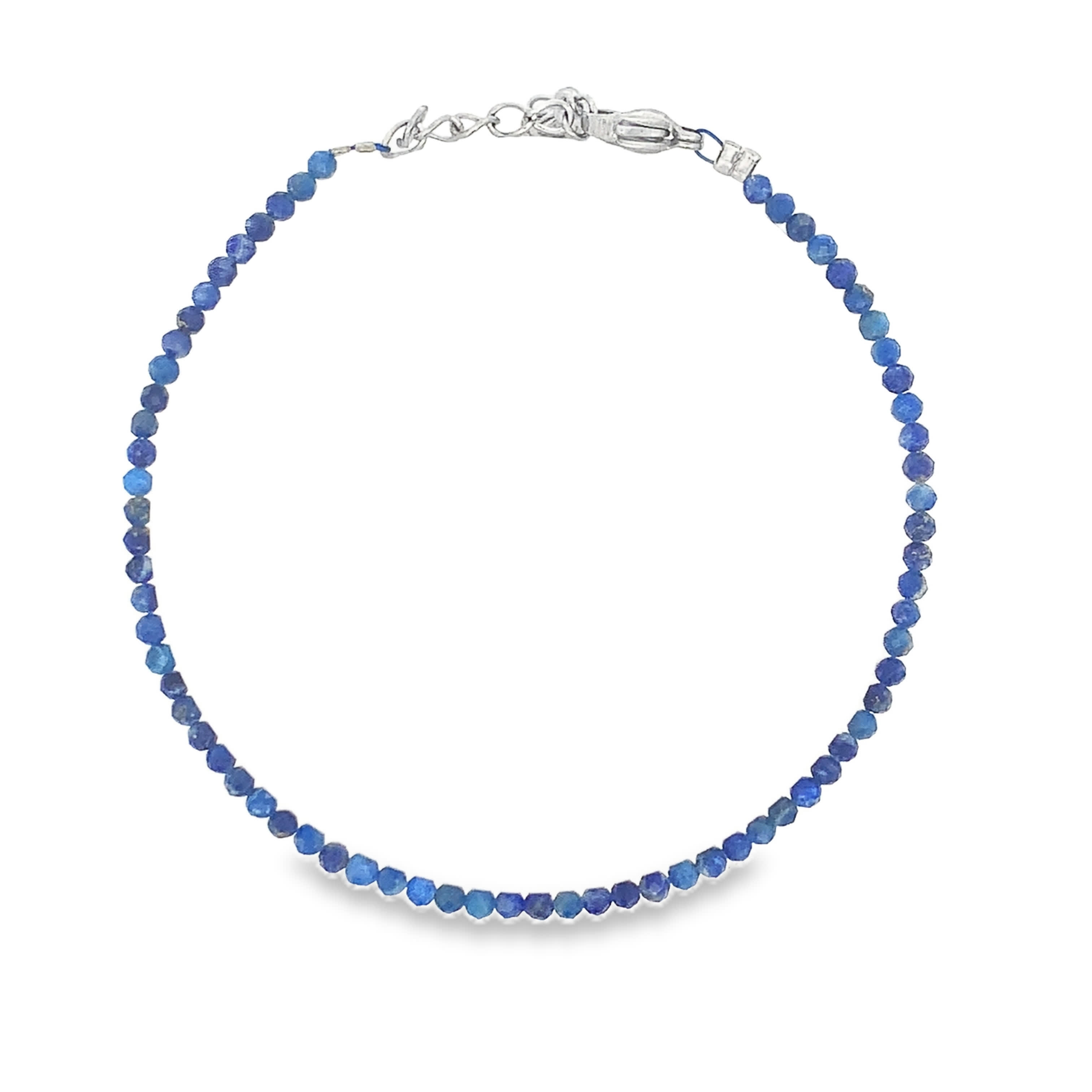 Bransoletka z koralików srebrzonych z