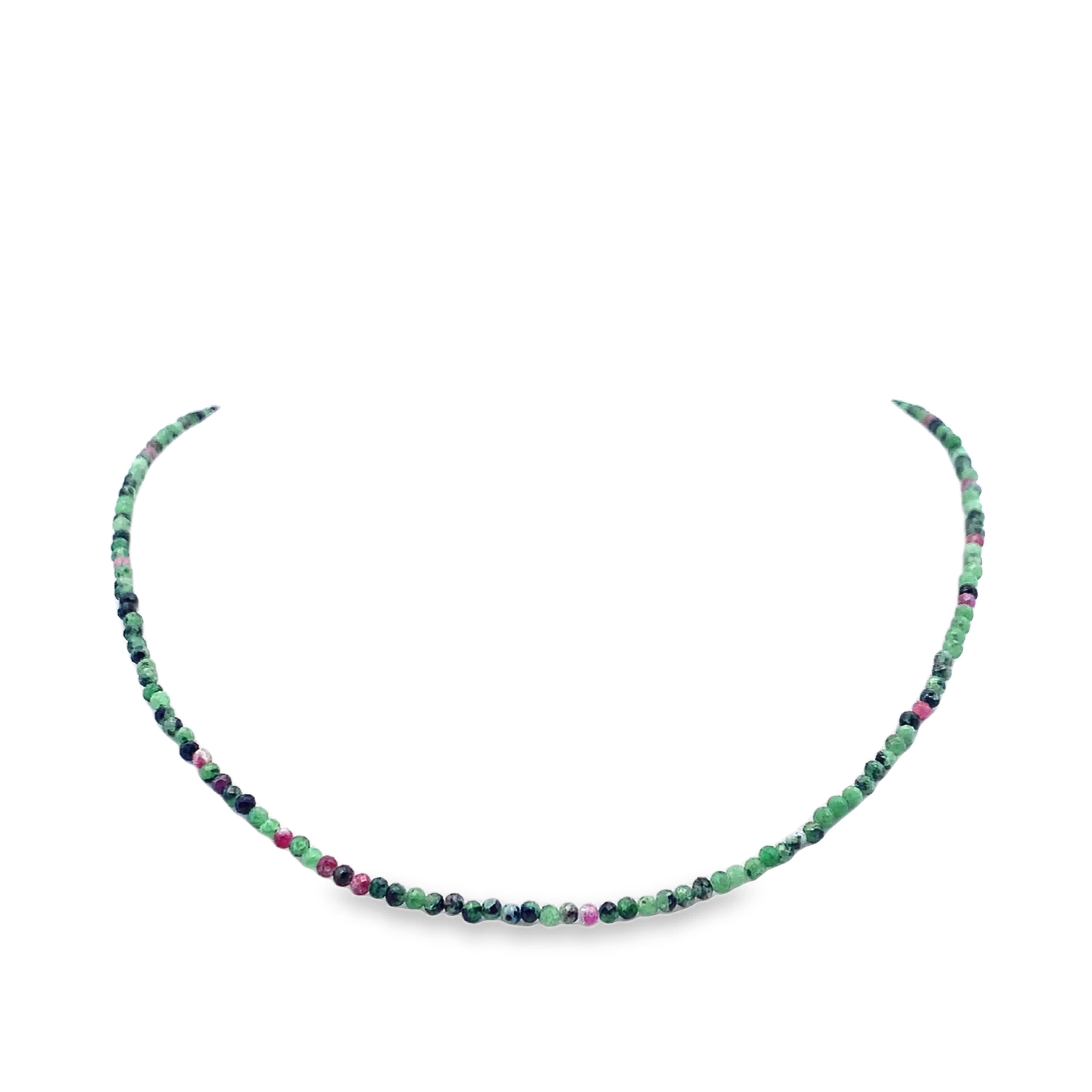 Naszyjnik z okrągłymi koralikami w formie kaboszonu