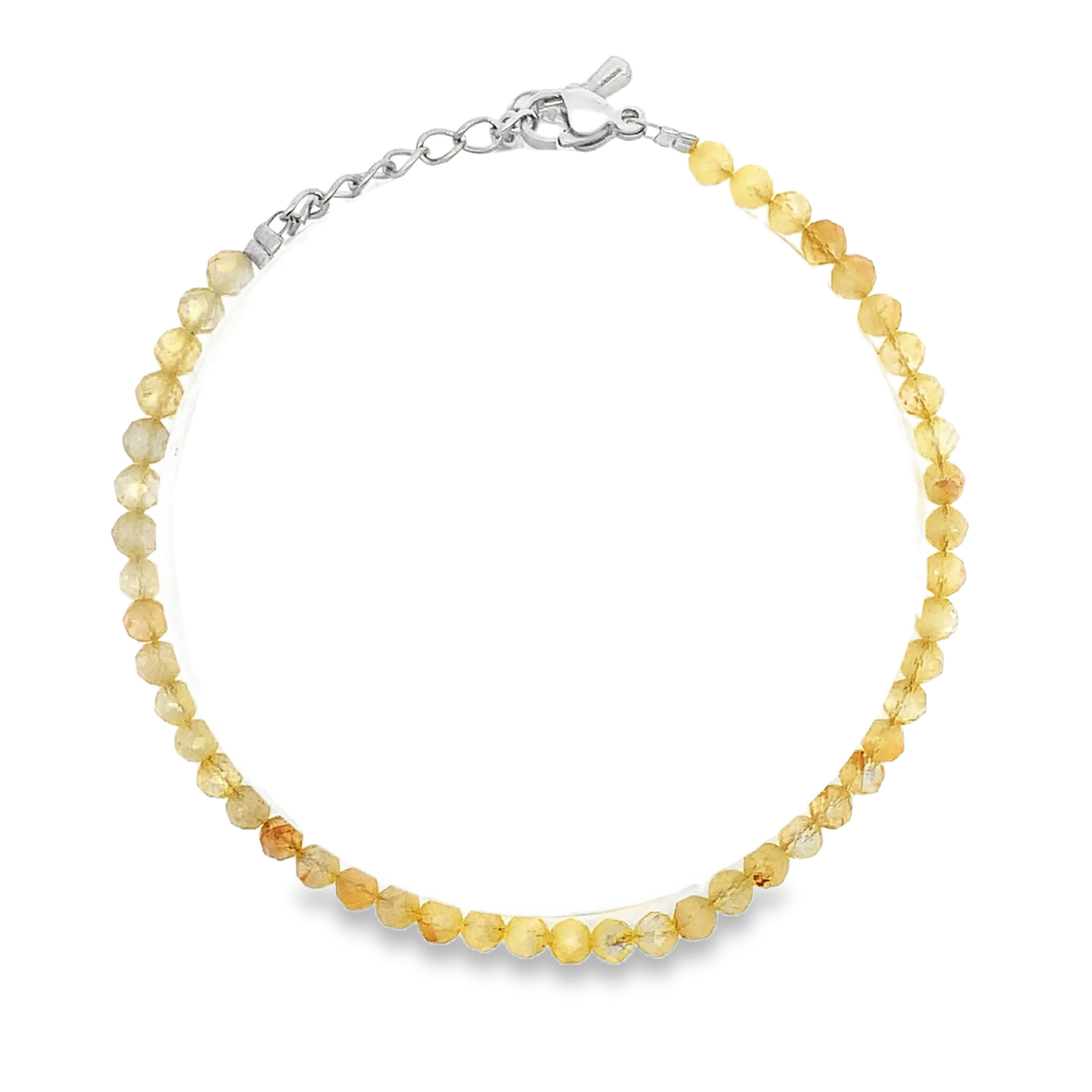 Srebrzona bransoletka z koralikami i okrągłymi cytrynami