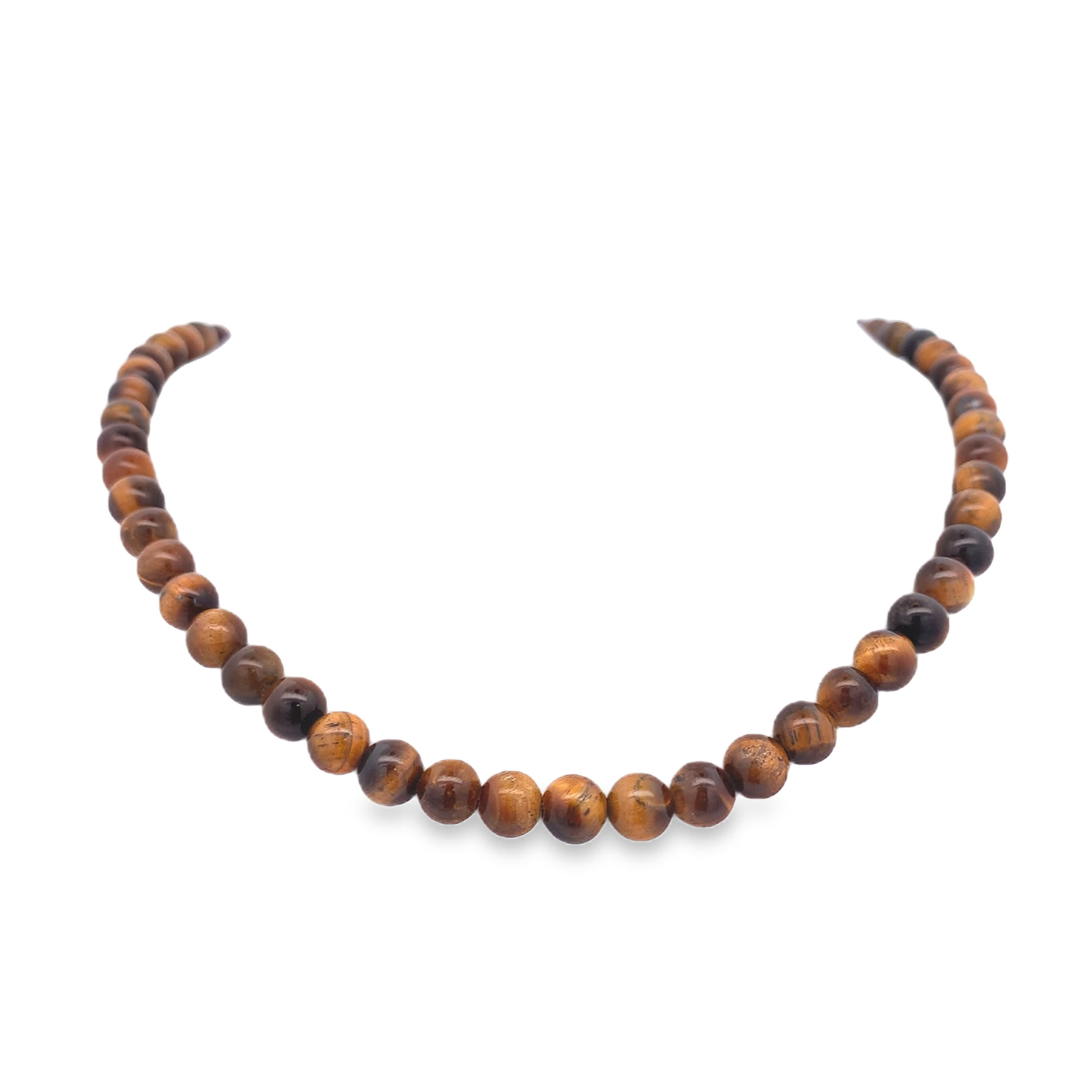 Klasyczny naszyjnik koralikowy z agatem o okrągłym szlifie kaboszonowym