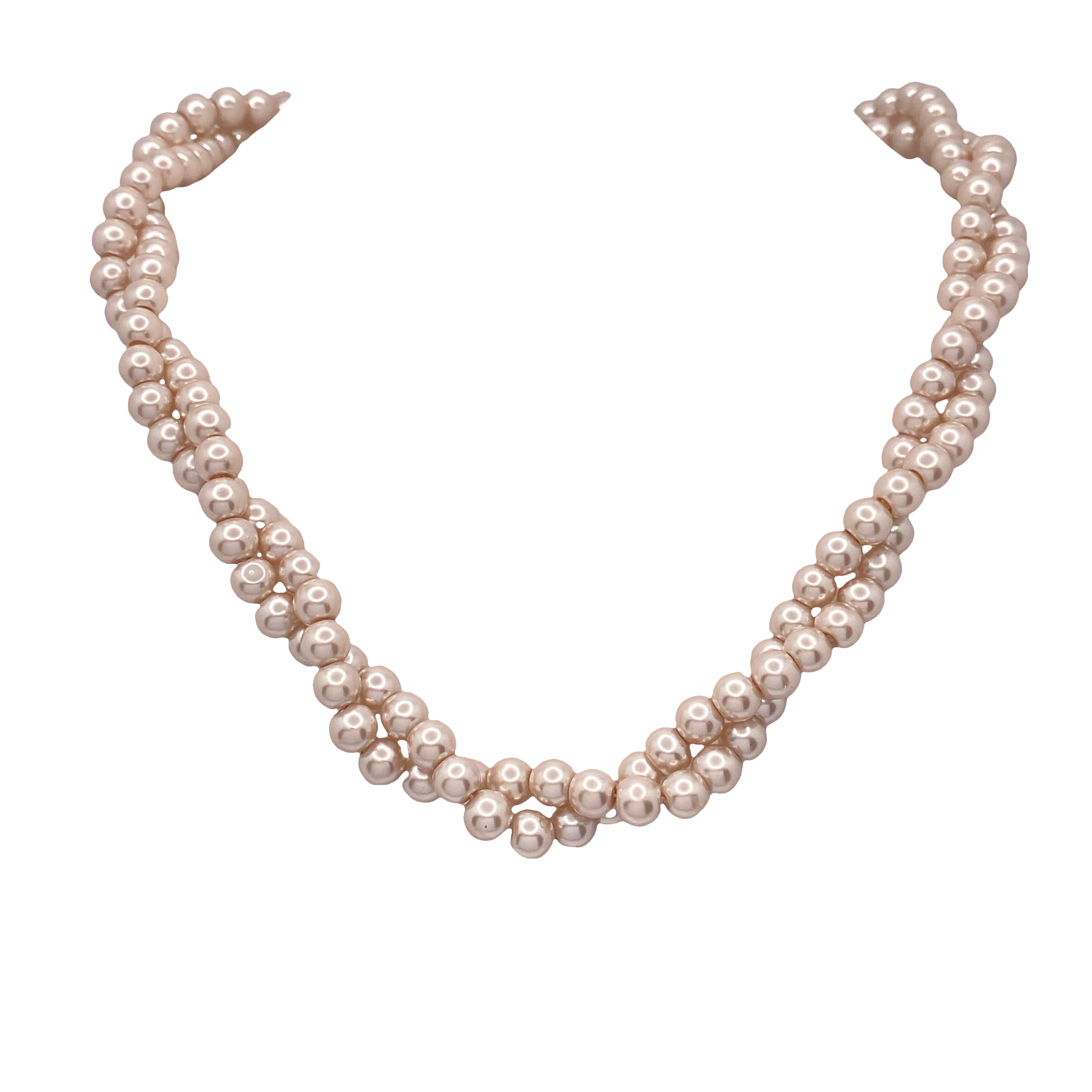 Elegancki okrągły naszyjnik z pereł