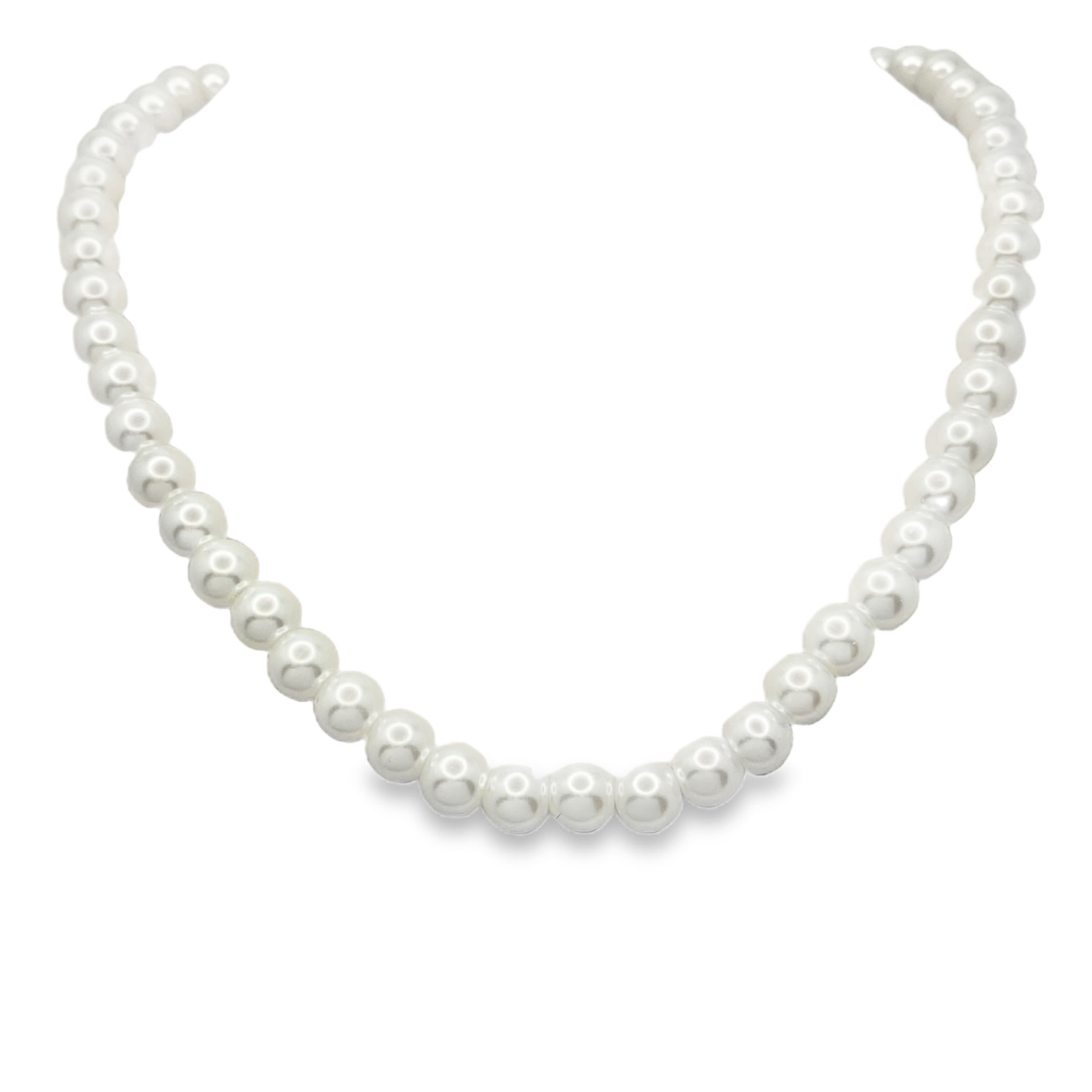 Klasyczny okrągły naszyjnik z pereł