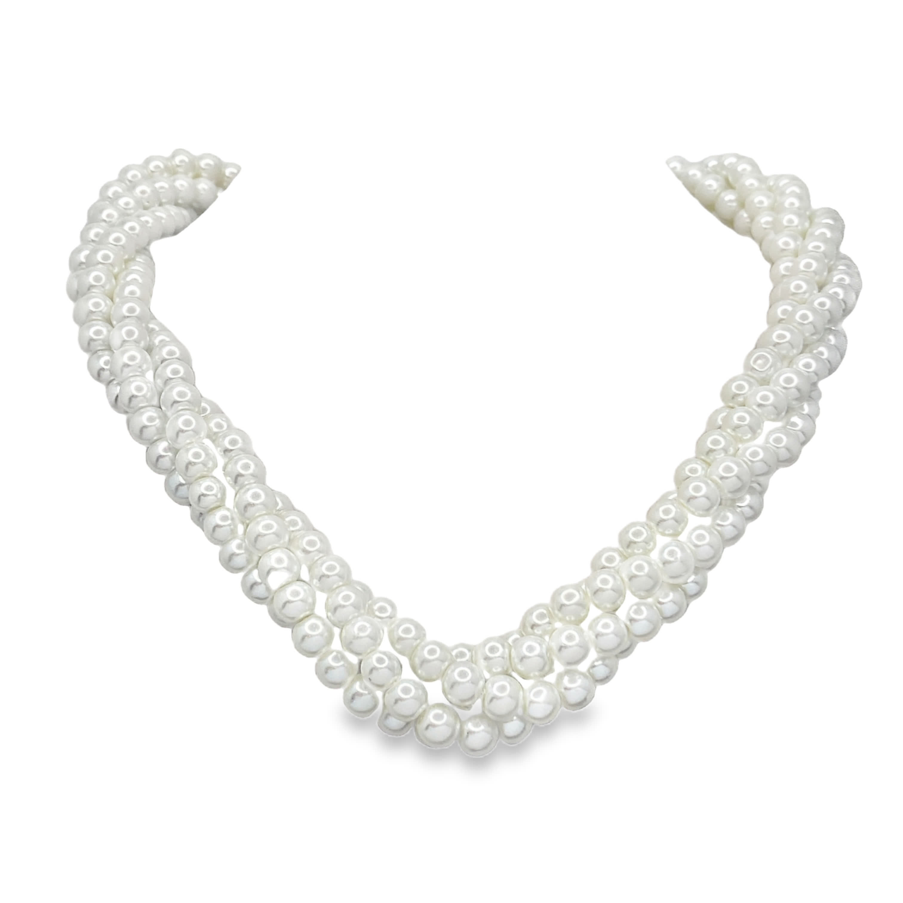 Elegancki naszyjnik z pereł wielowarstwowych