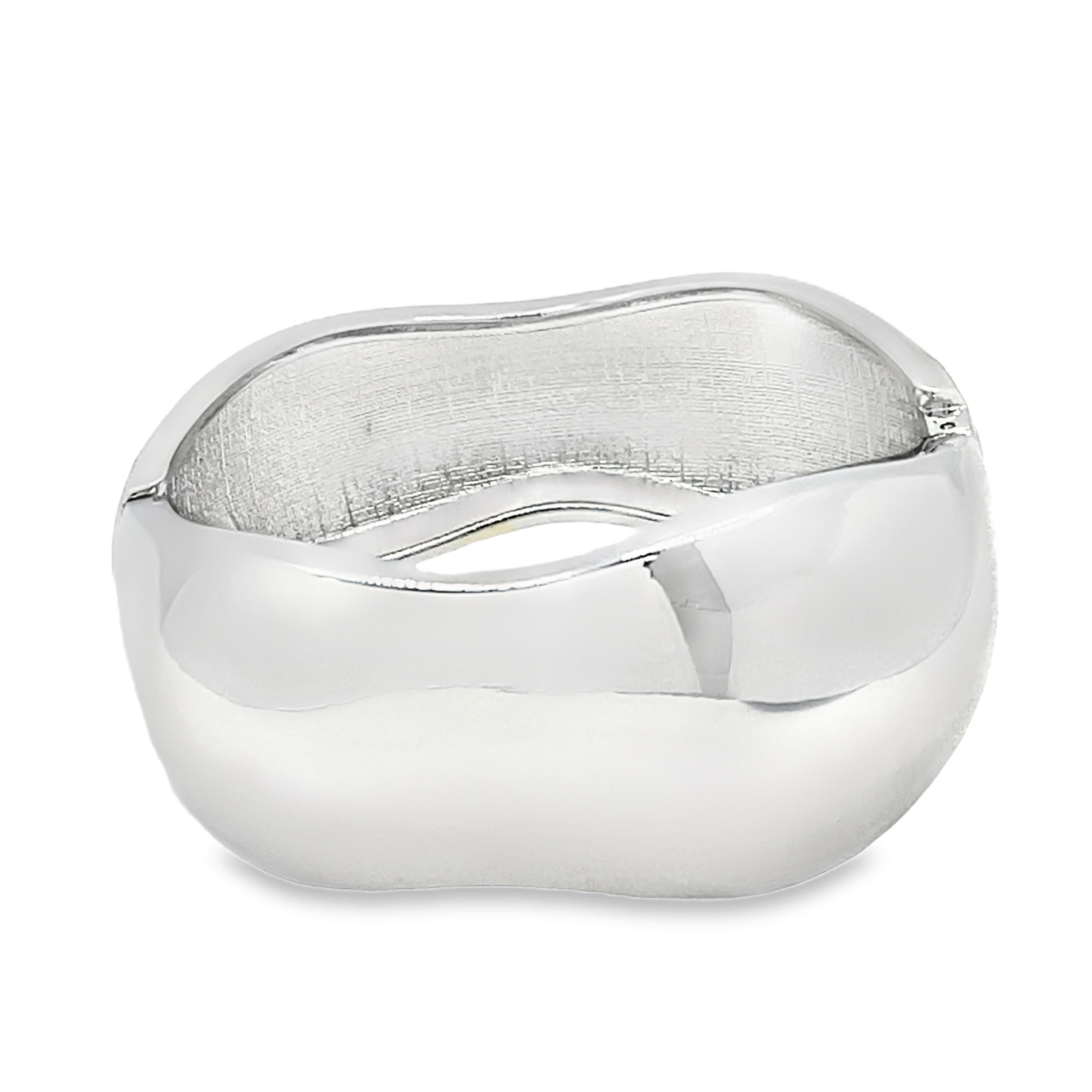 Elegancka bransoletka ze srebrzonej stali platerowanego białym kamieniem