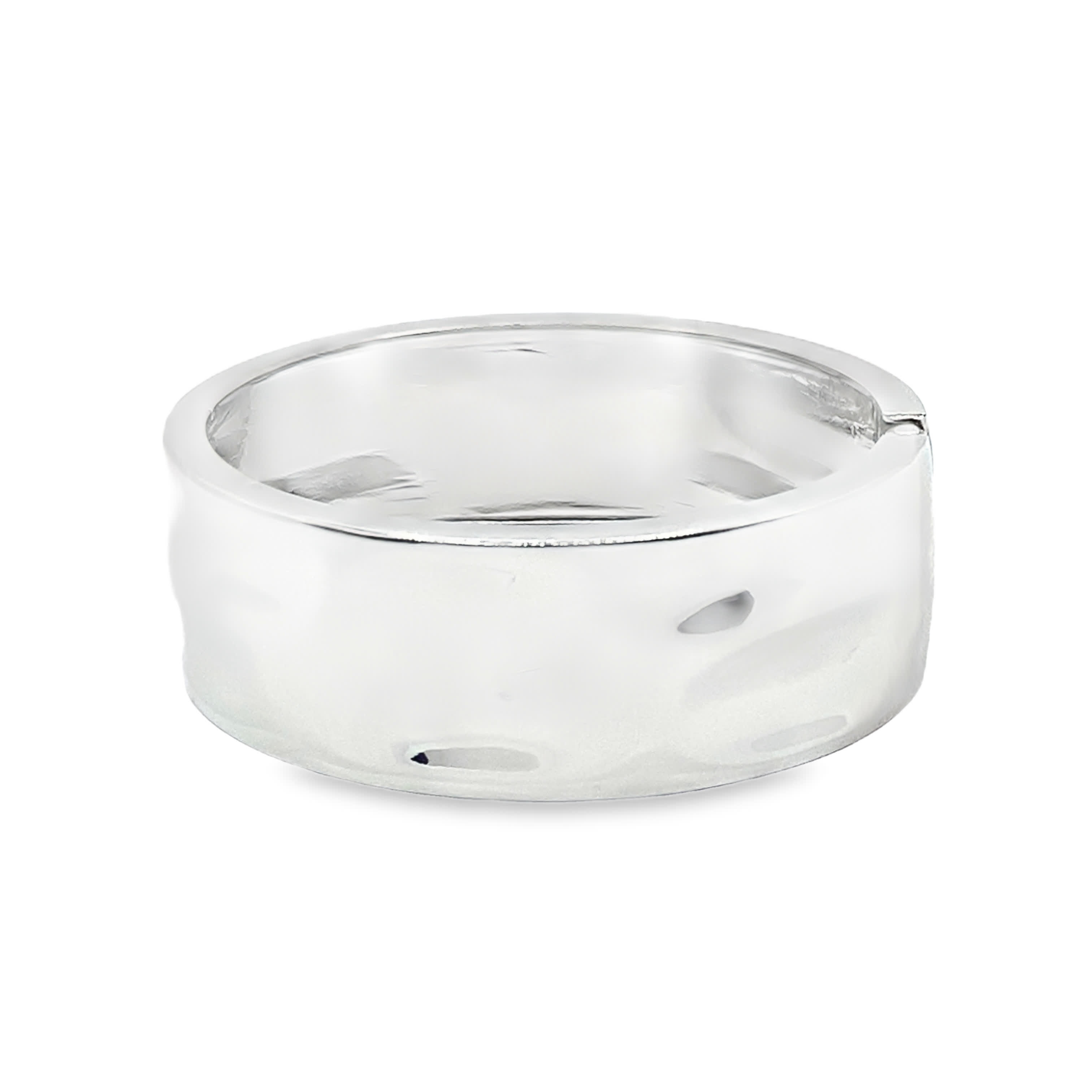 Nowoczesna, młotkowana, srebrna bransoletka