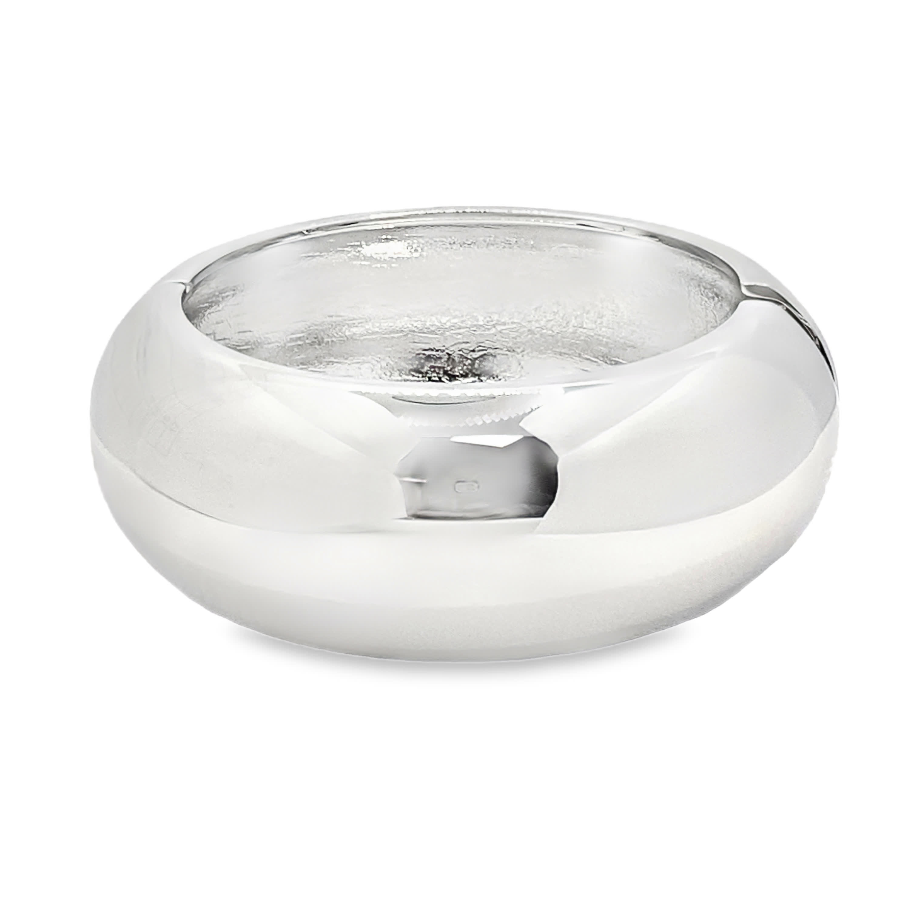 Bransoletka z białego złota na zawiasach ze srebra