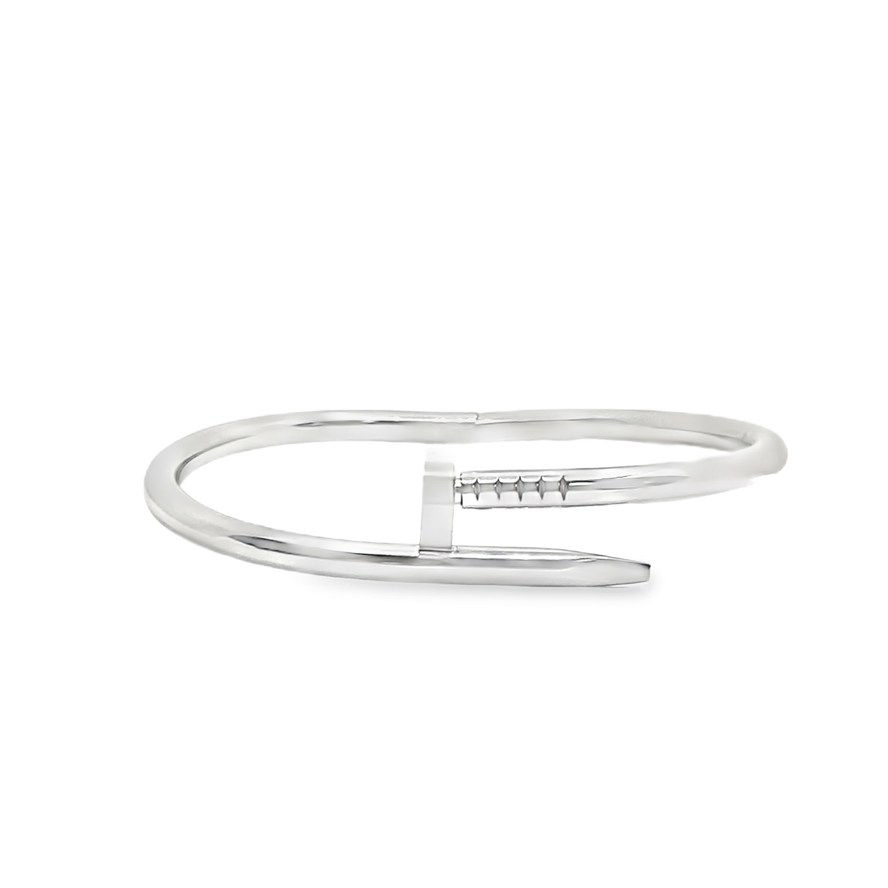 Bransoletka Bangle w kolorze srebra w odcieniu białego złota