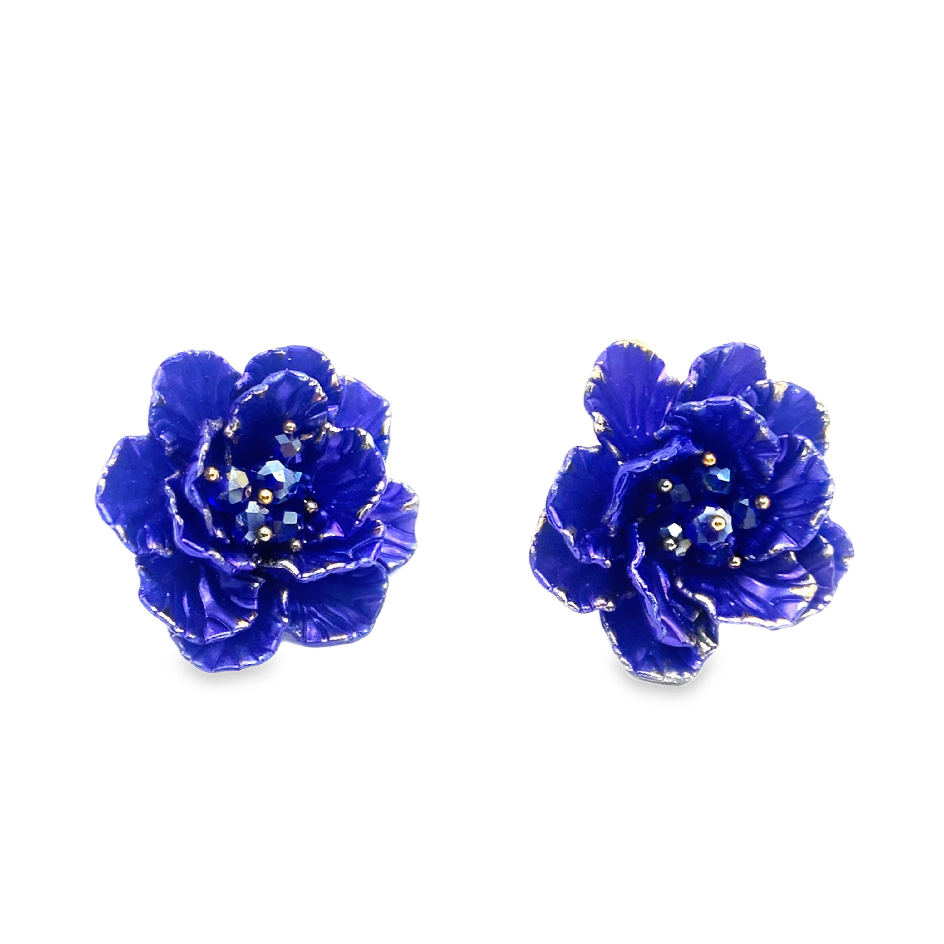 Kolczyki z kryształkami w kolorze różowego fioletu