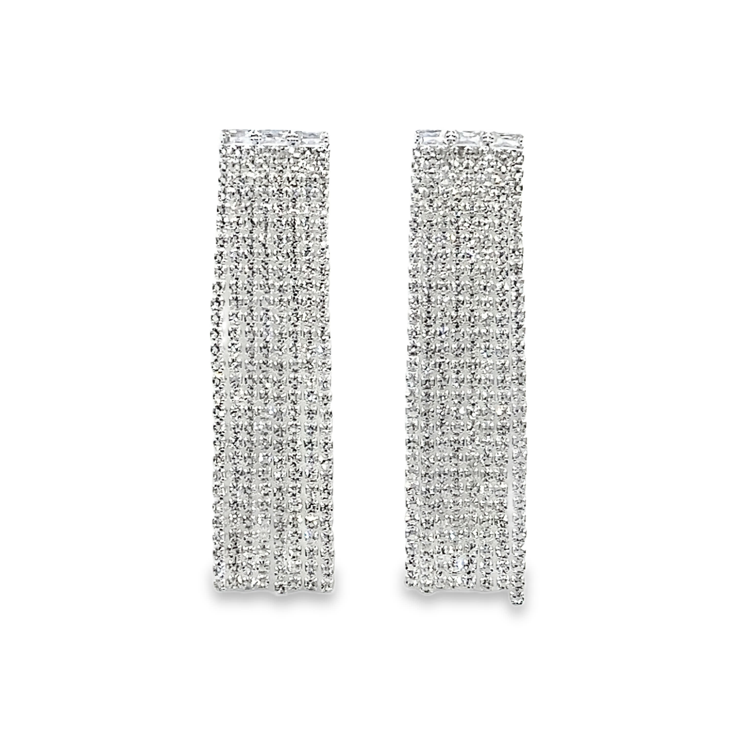 Kolczyki wiszące Crystal Cascade w odcieniu żółtego złota