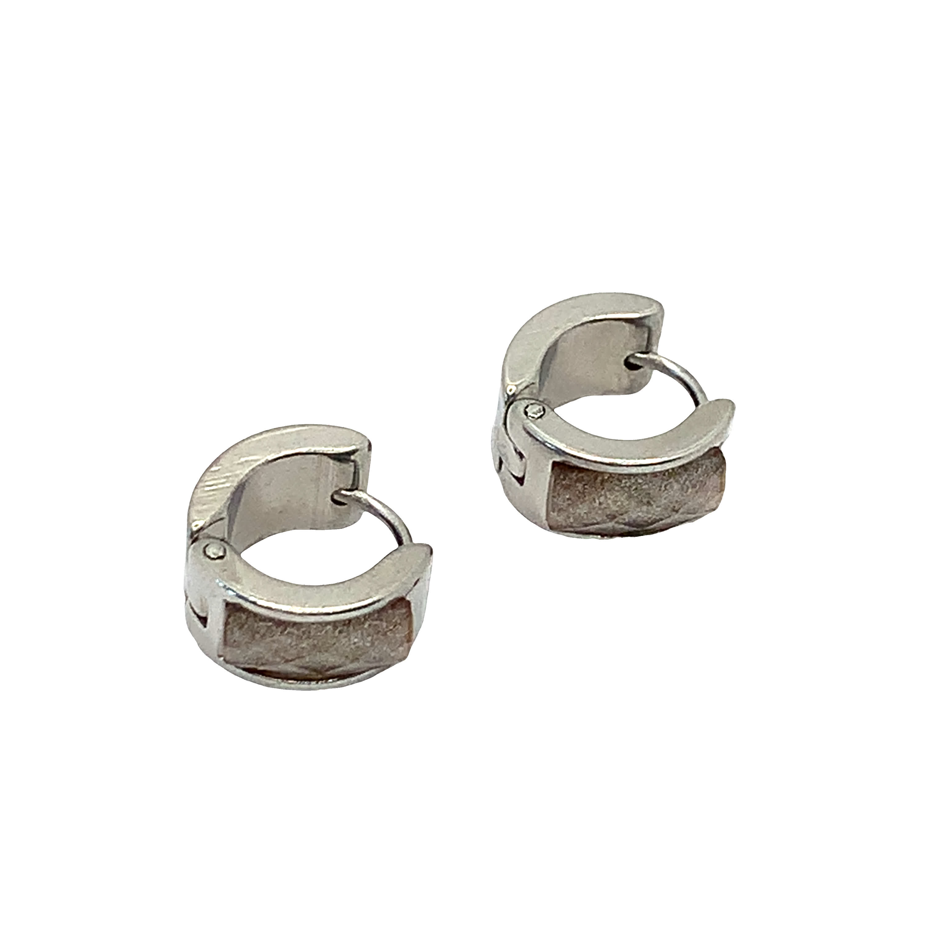 Eleganckie srebrne kolczyki koła w odcieniu białego złota