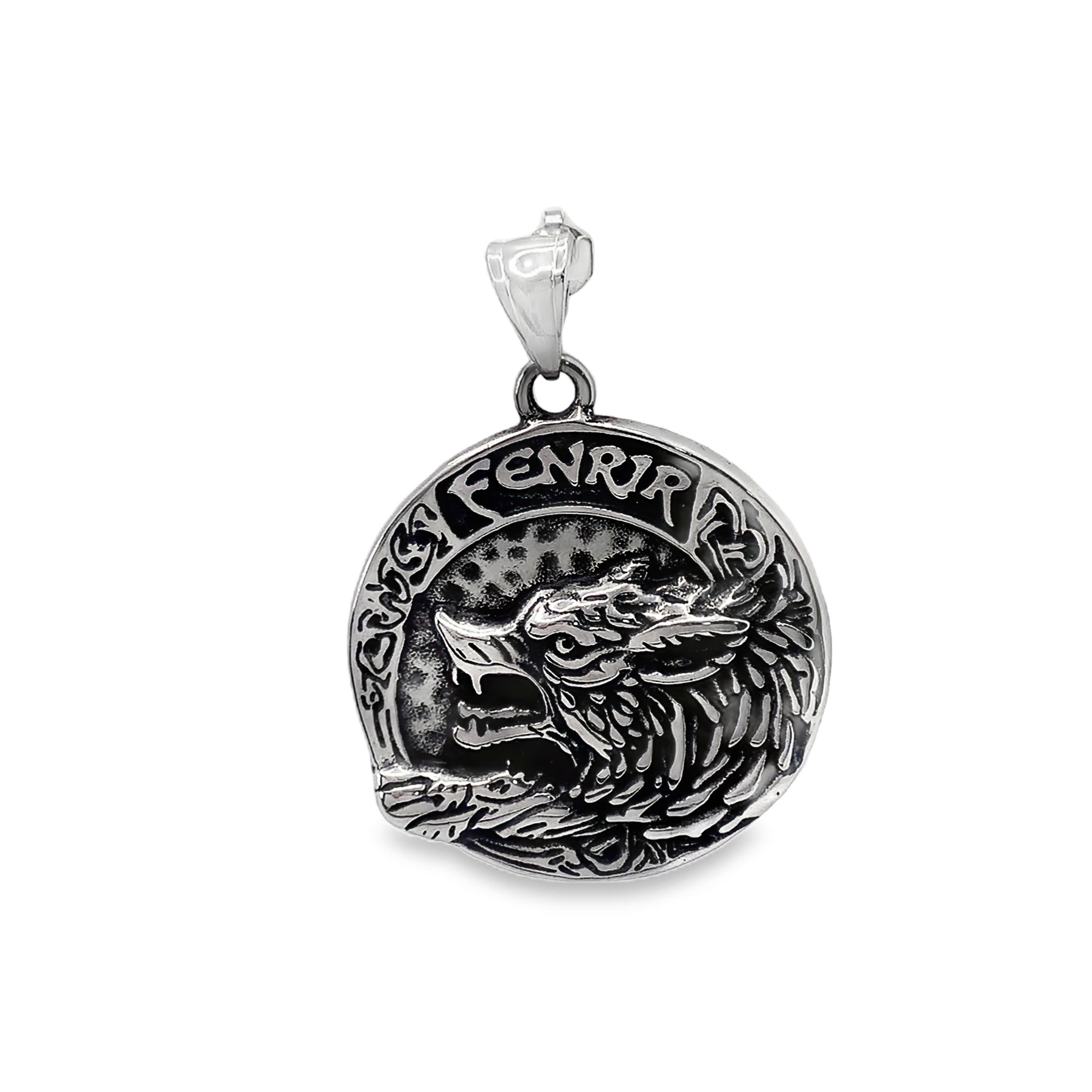 Metalowy wisiorek Fenrira – amulet z mitologii nordyckiej