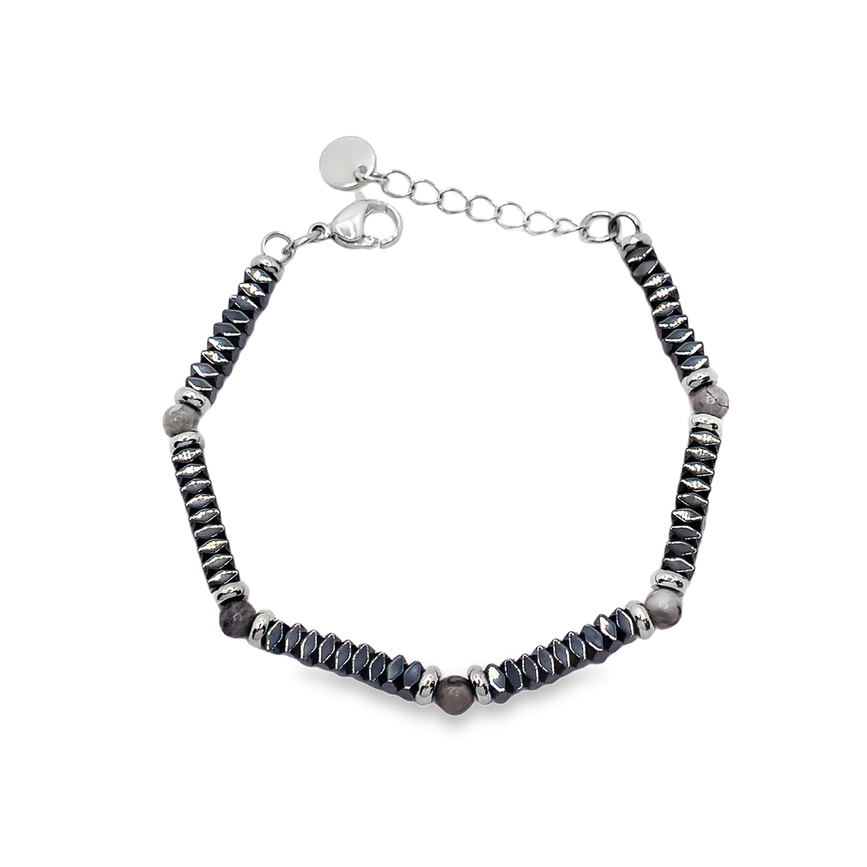 Elegancka posrebrzana bransoletka z koralikami, biżuteria modowa