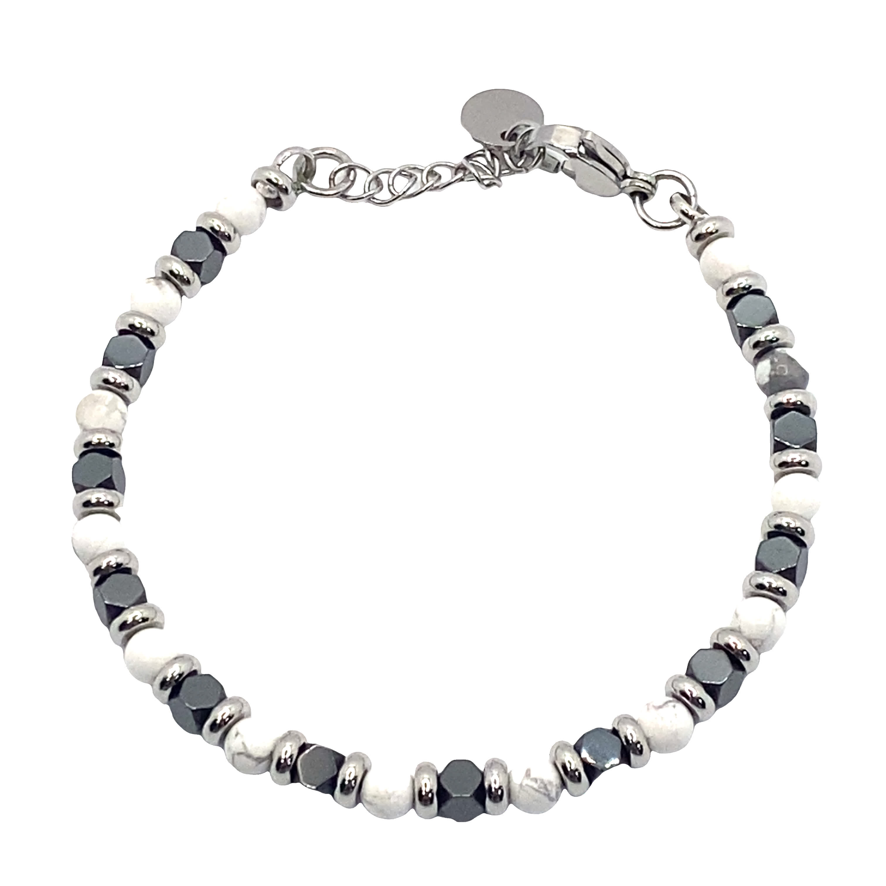 Elegancka srebrzona bransoletka z koralikami