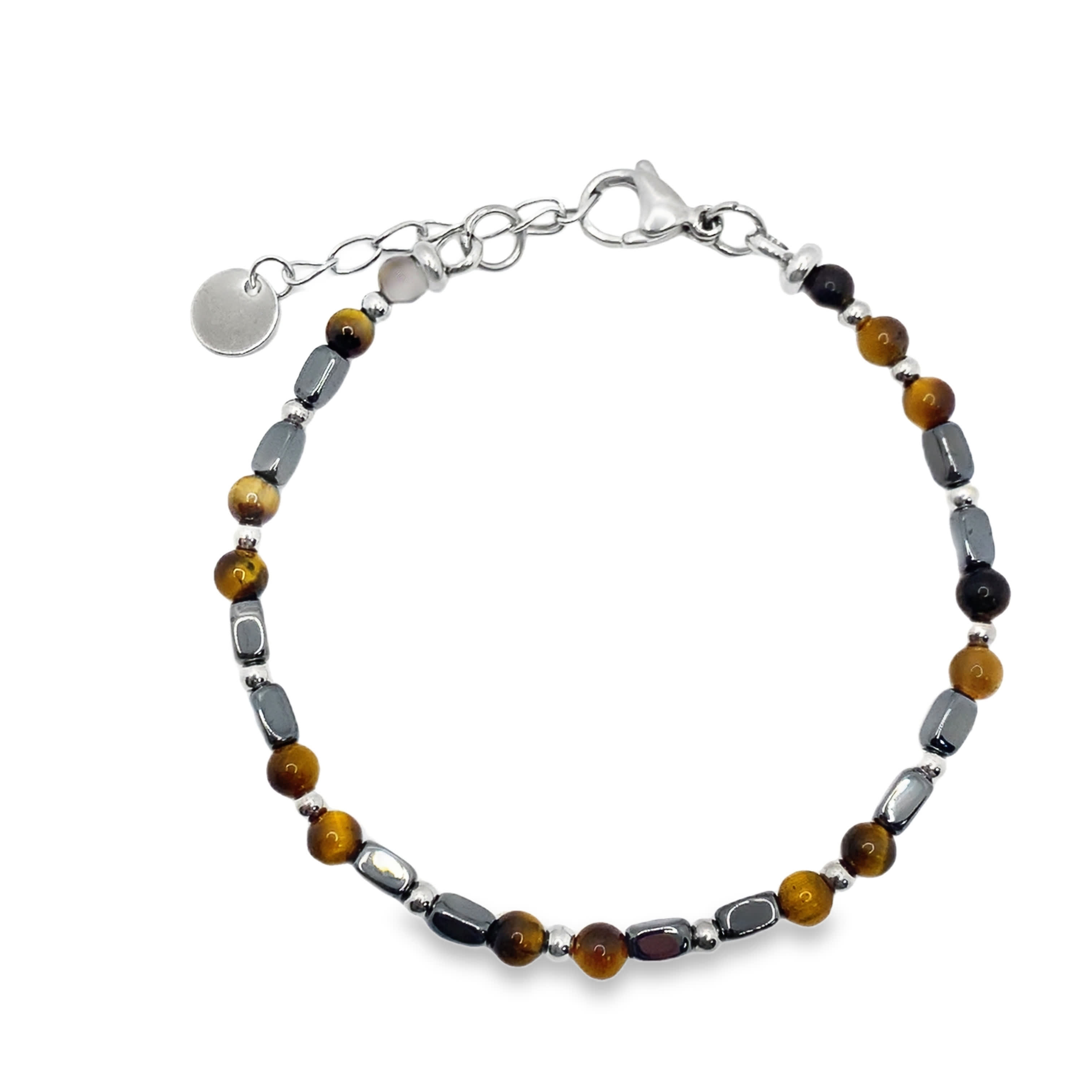 Bransoletka z koralików agatowych z podstawą bez metalu