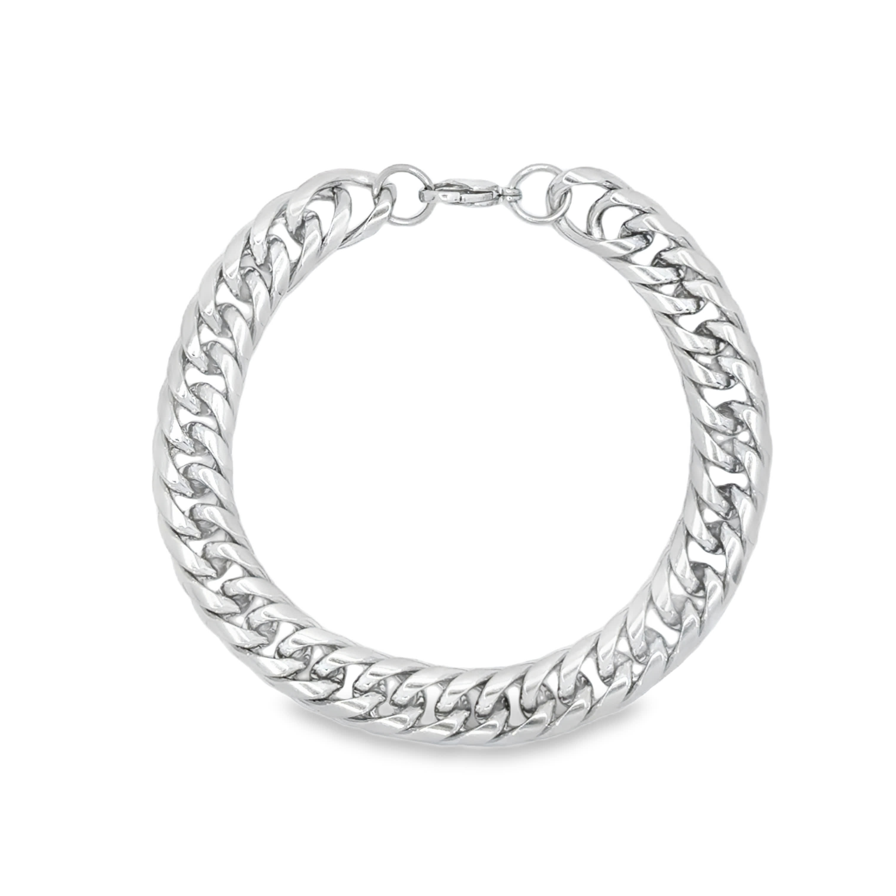 Wyrazista srebrzona bransoletka