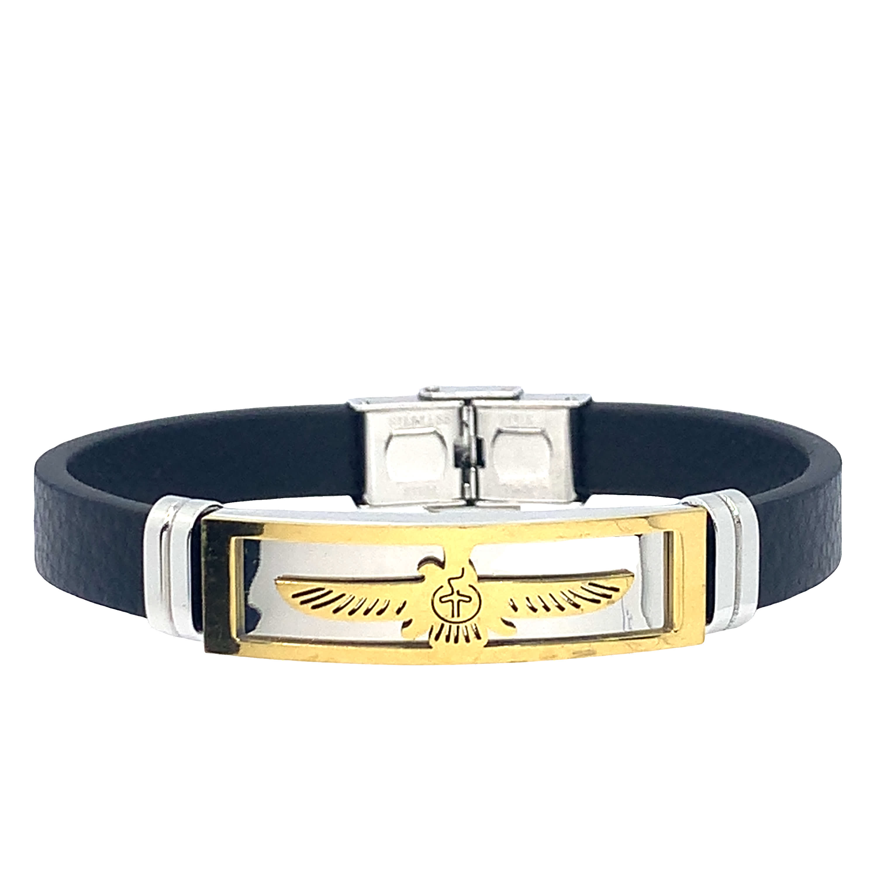 Nowoczesna bransoletka z akcentami  i szczegółowymi oznaczeniami