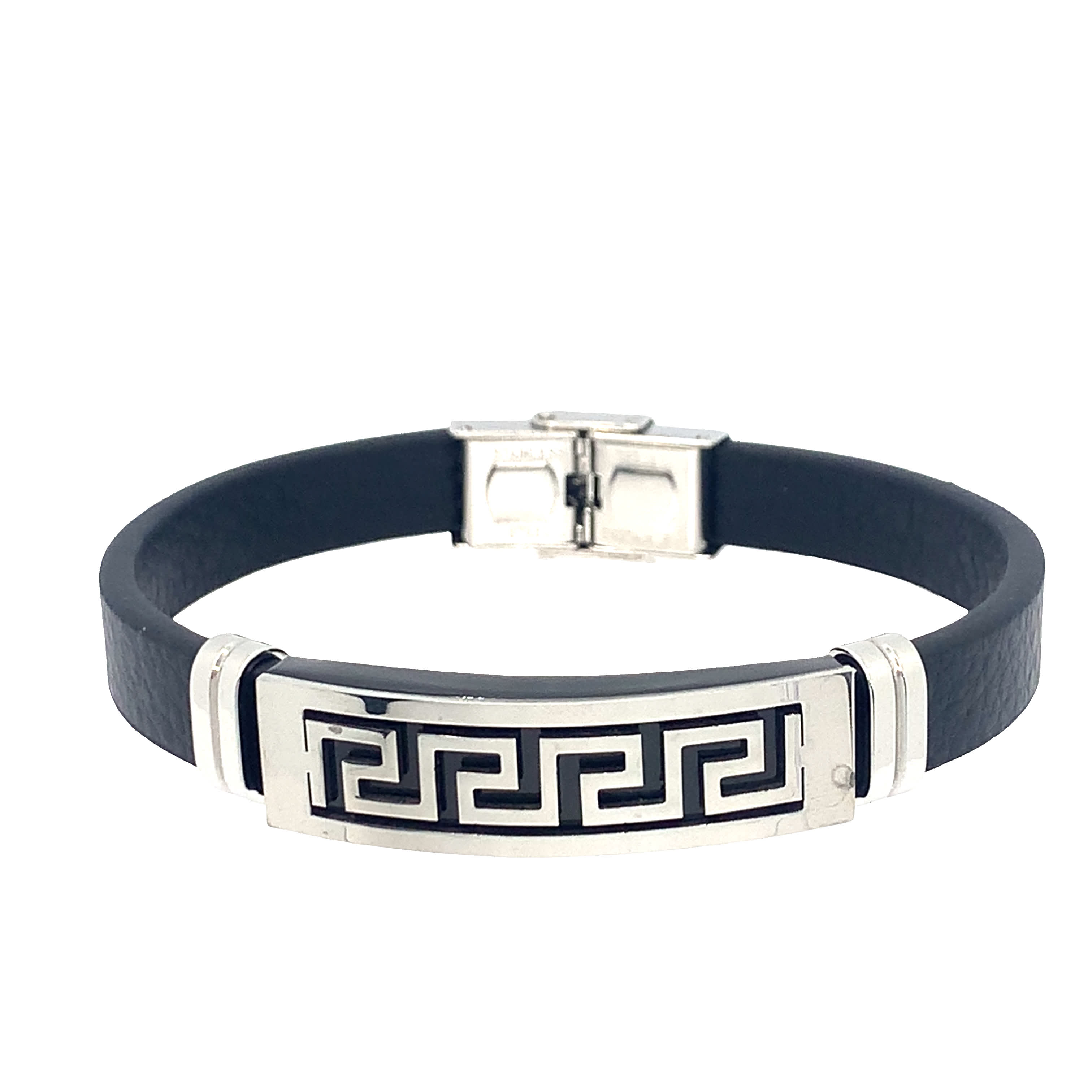 Nowoczesna bransoletka bez metalu z geometrycznym wzorem