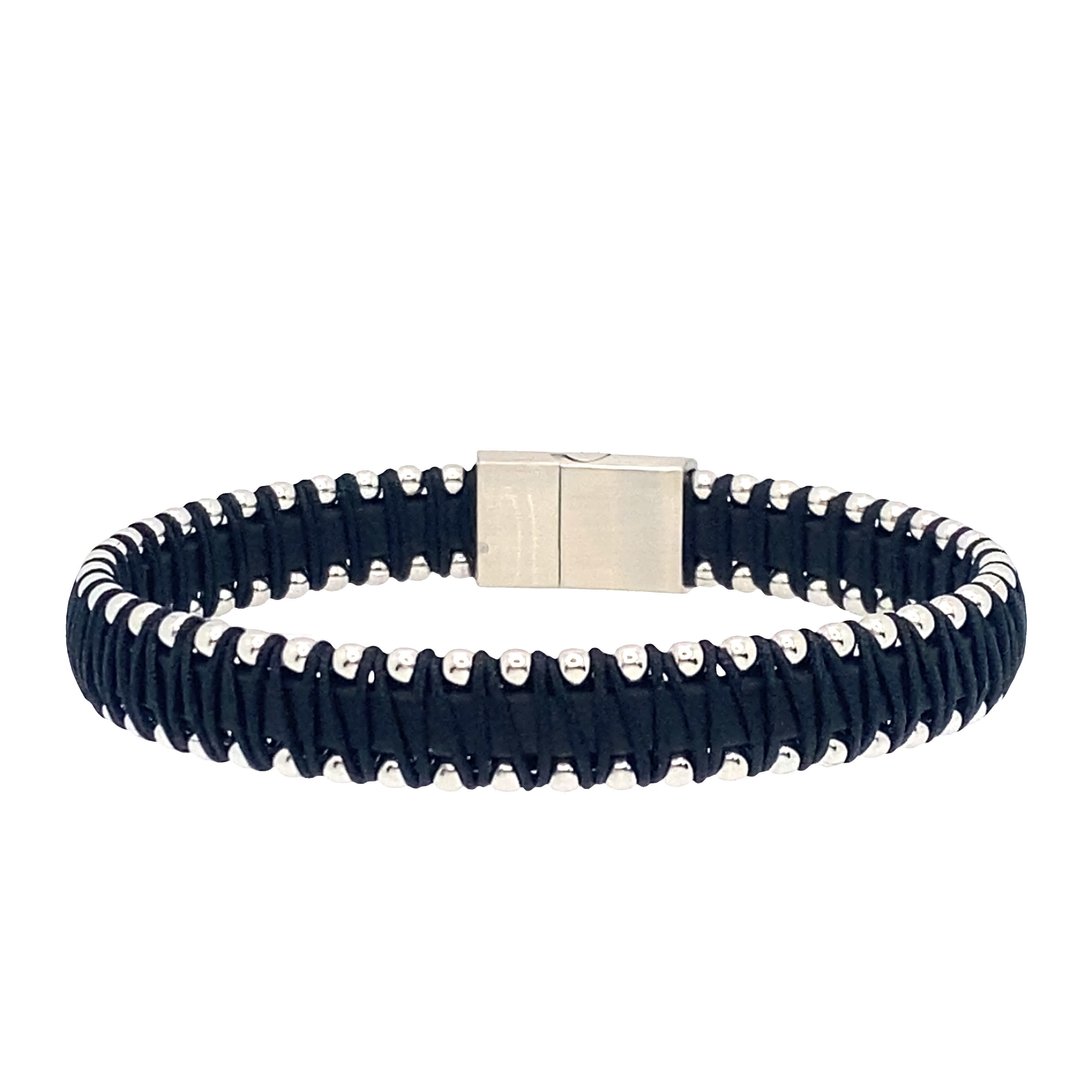 Srebrzona bransoletka z koralikami, ręcznie robiony dodatek na nadgarstek