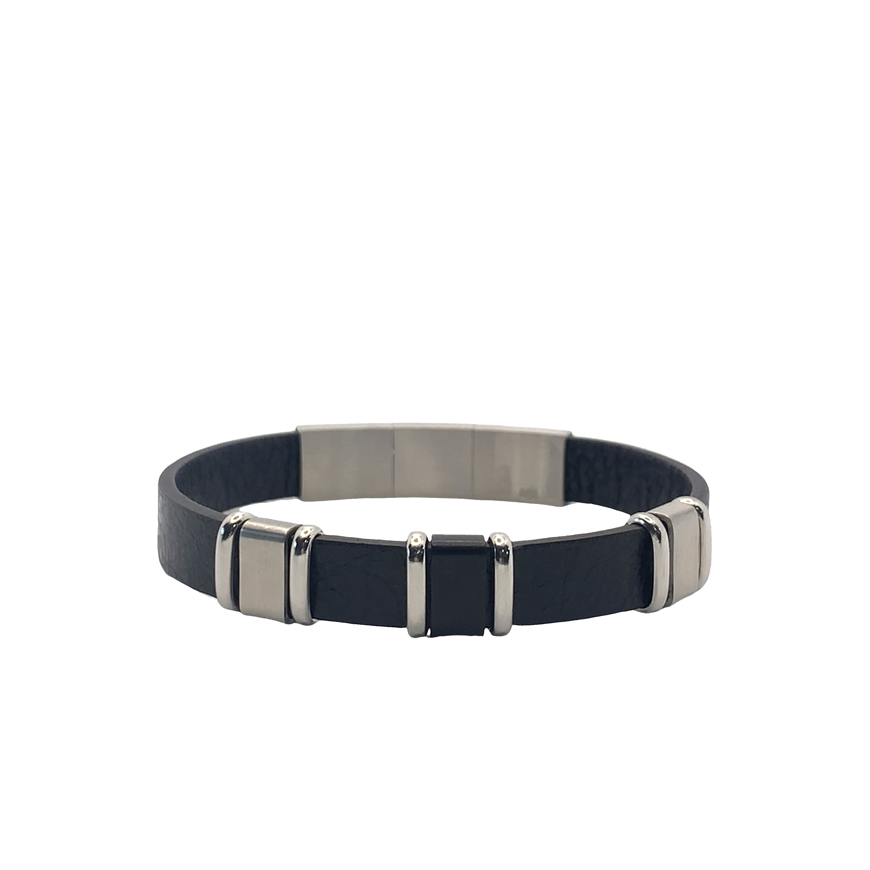 Contemporary Non Metal Bangle with Yellow Gold Color Accents