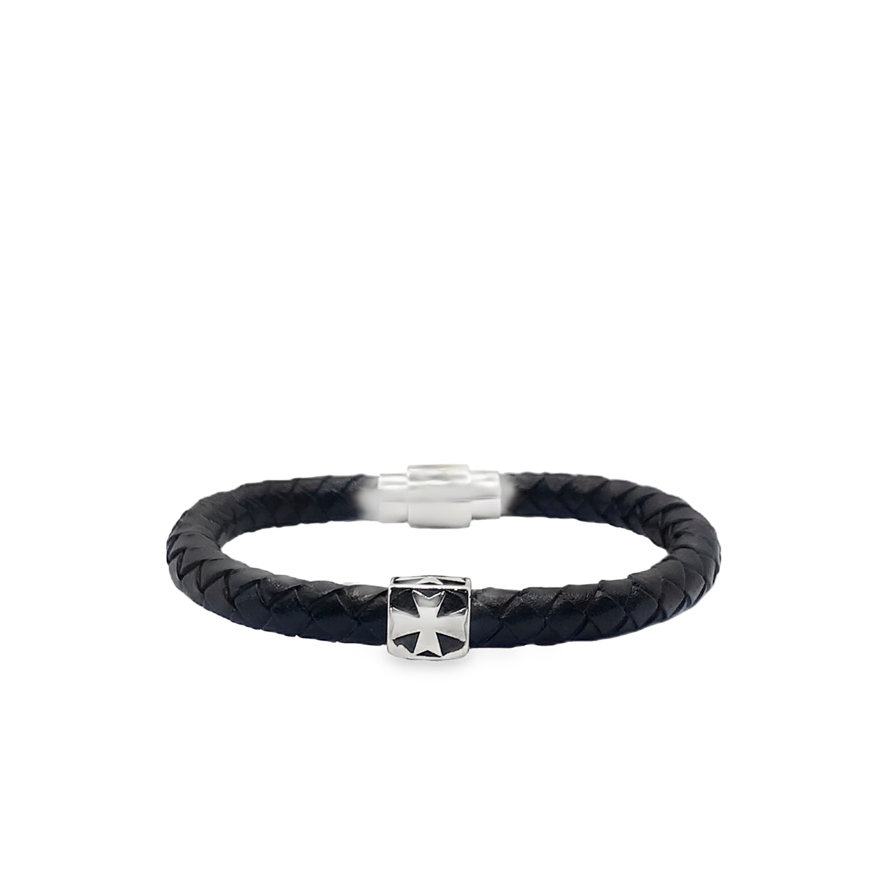 Rzemieślnicza pleciona bransoleta z grawerowanymi zdobieniami