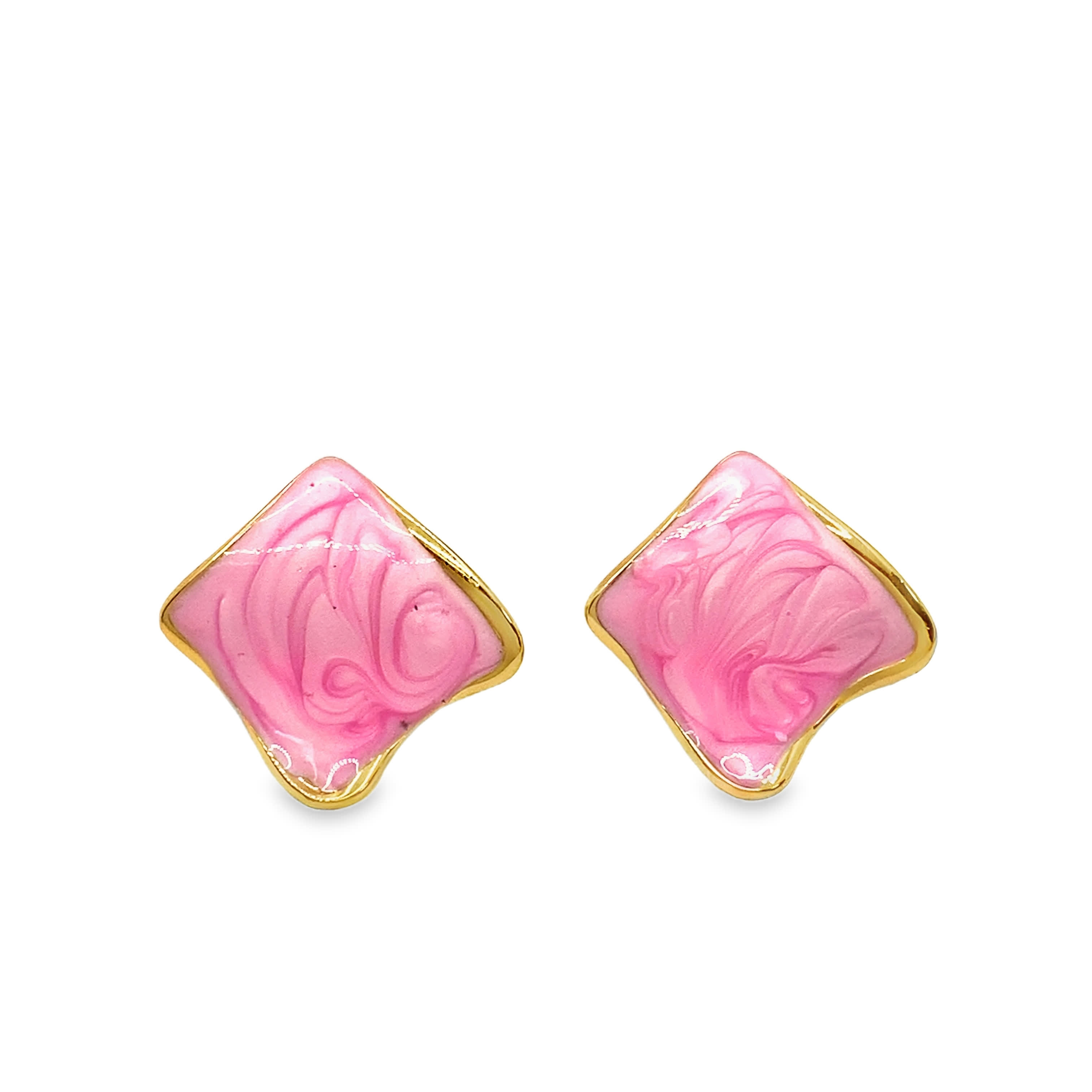 Eleganckie kolczyki sztyfty z żółtego złota