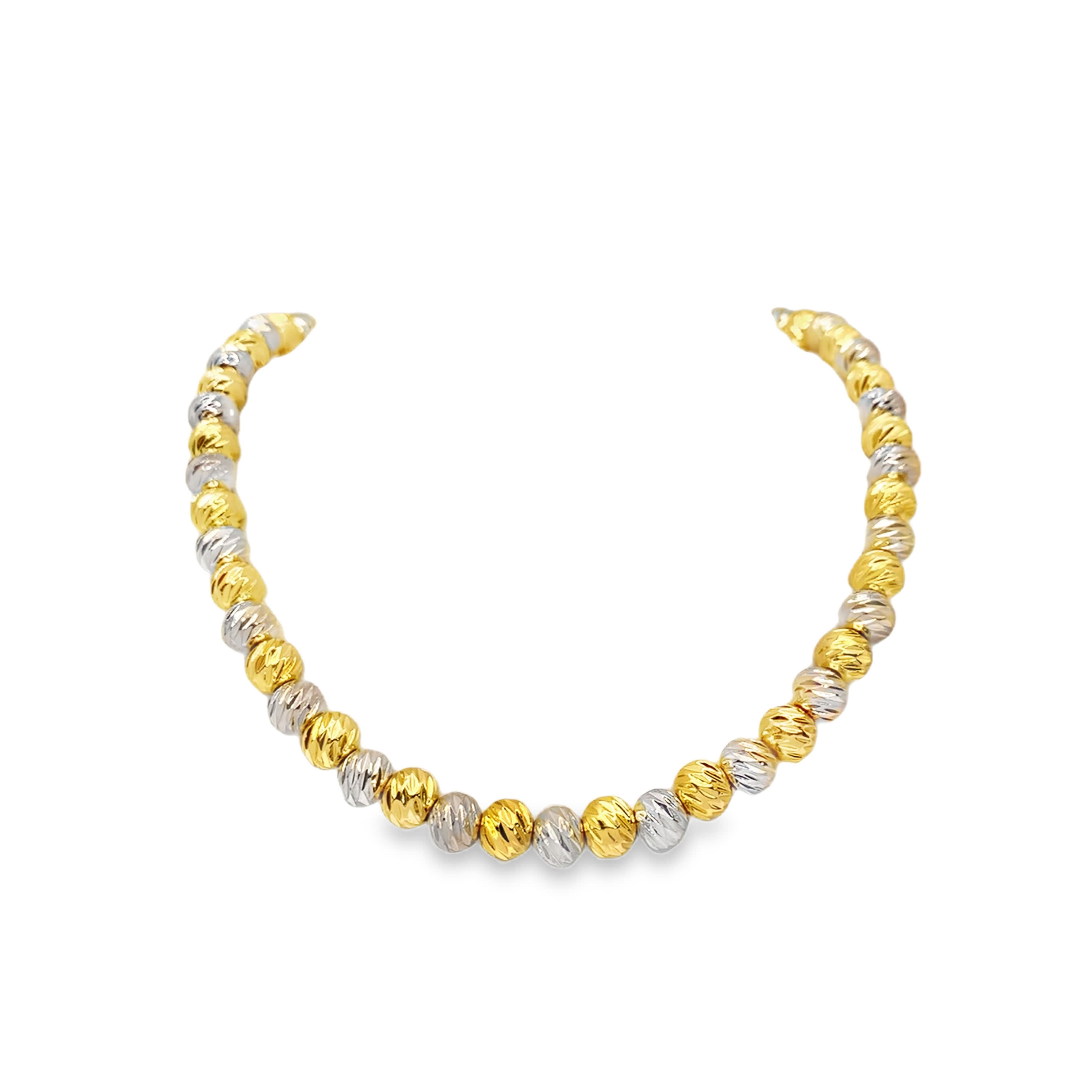 Elegancki naszyjnik z koralików z metalu