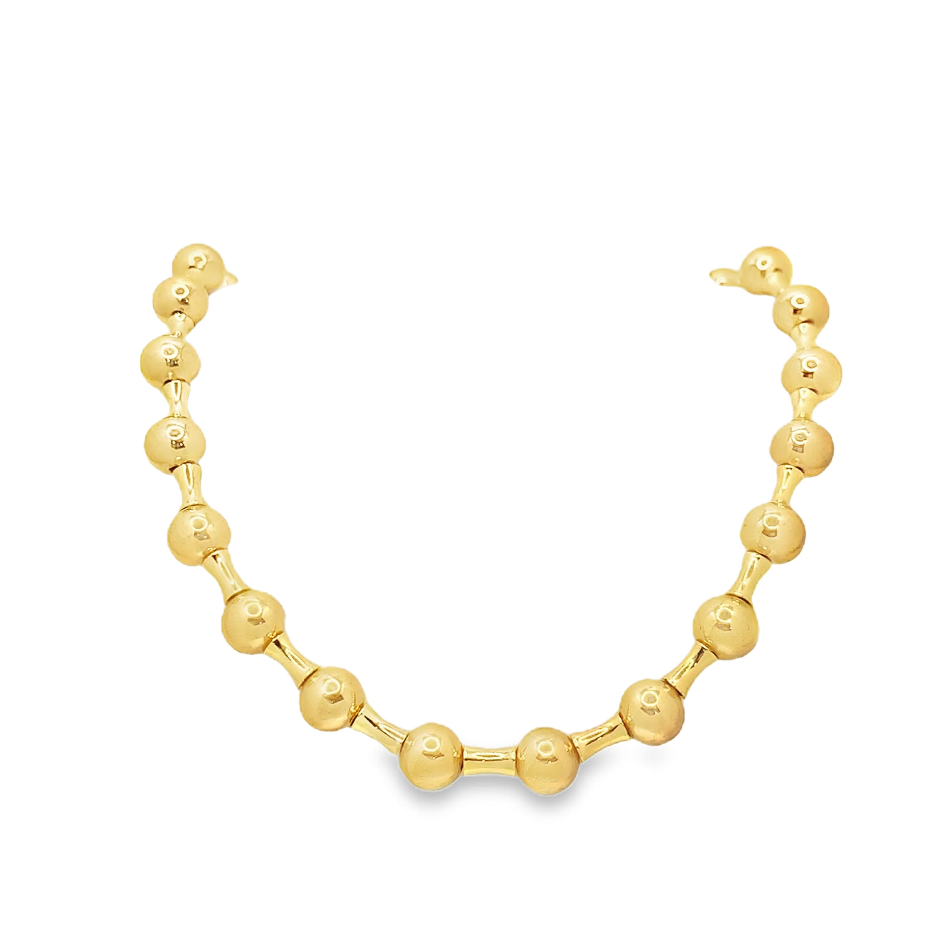 Yellow Gold Beaded Necklace