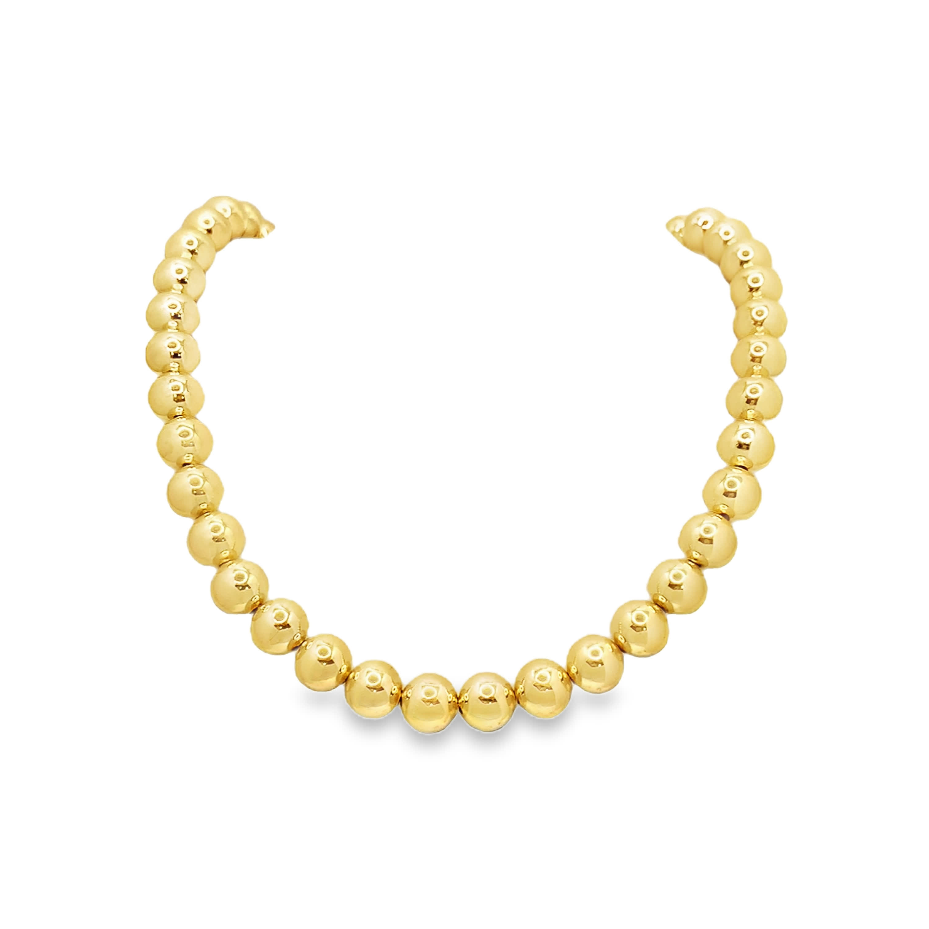 Elegant Yellow Gold Beaded Bracelet