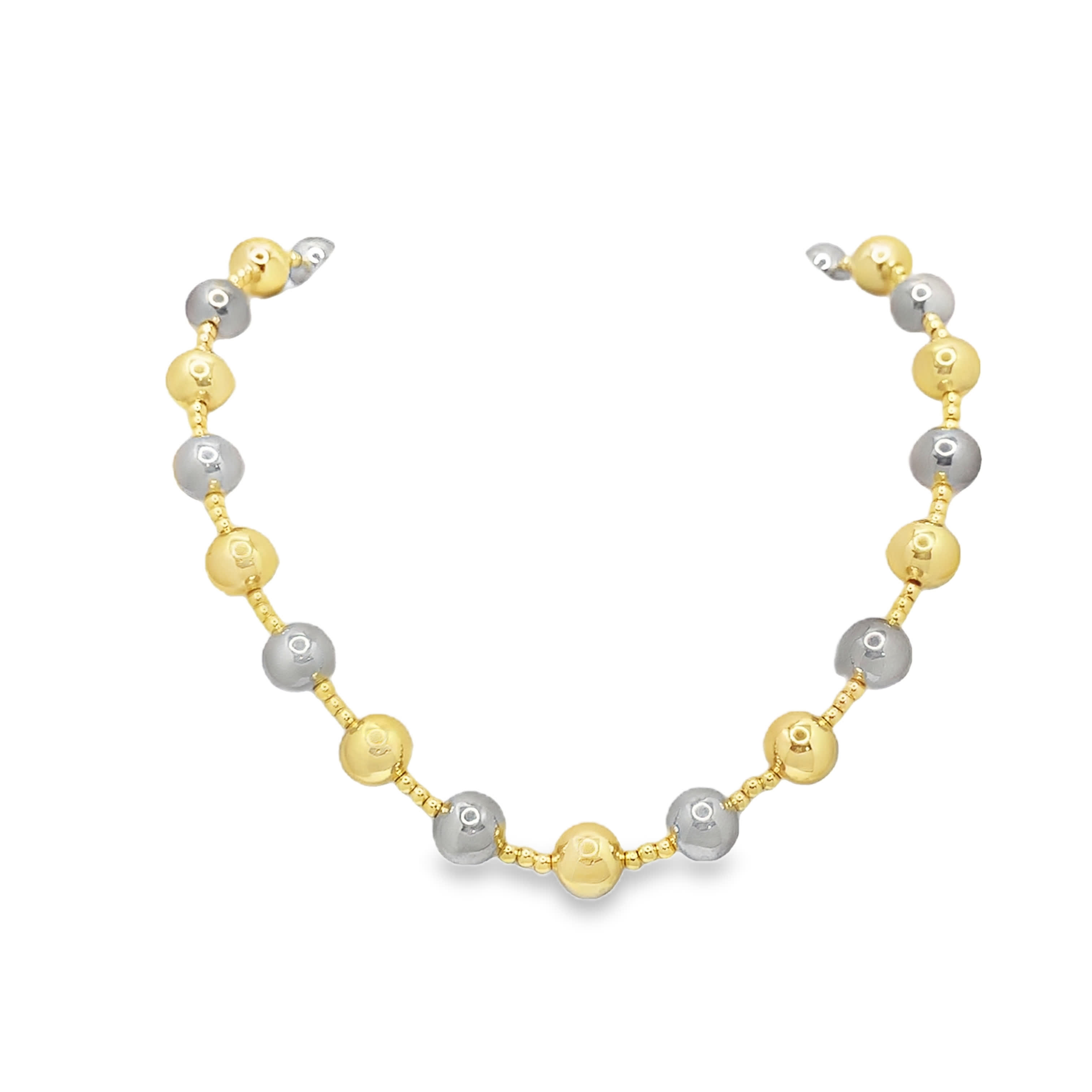 Yellow Gold Beaded Necklace
