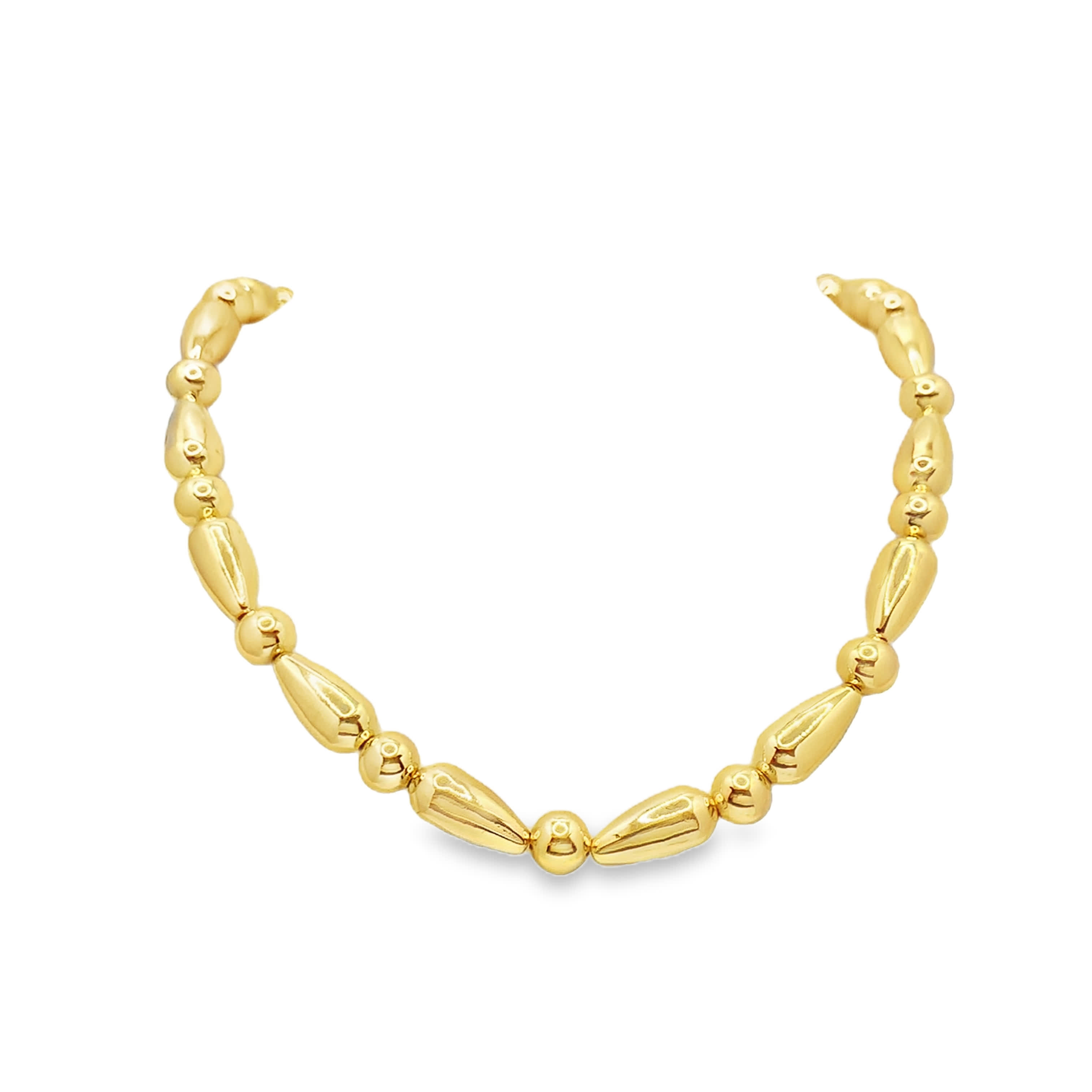 Elegancki naszyjnik z koralików z metalu