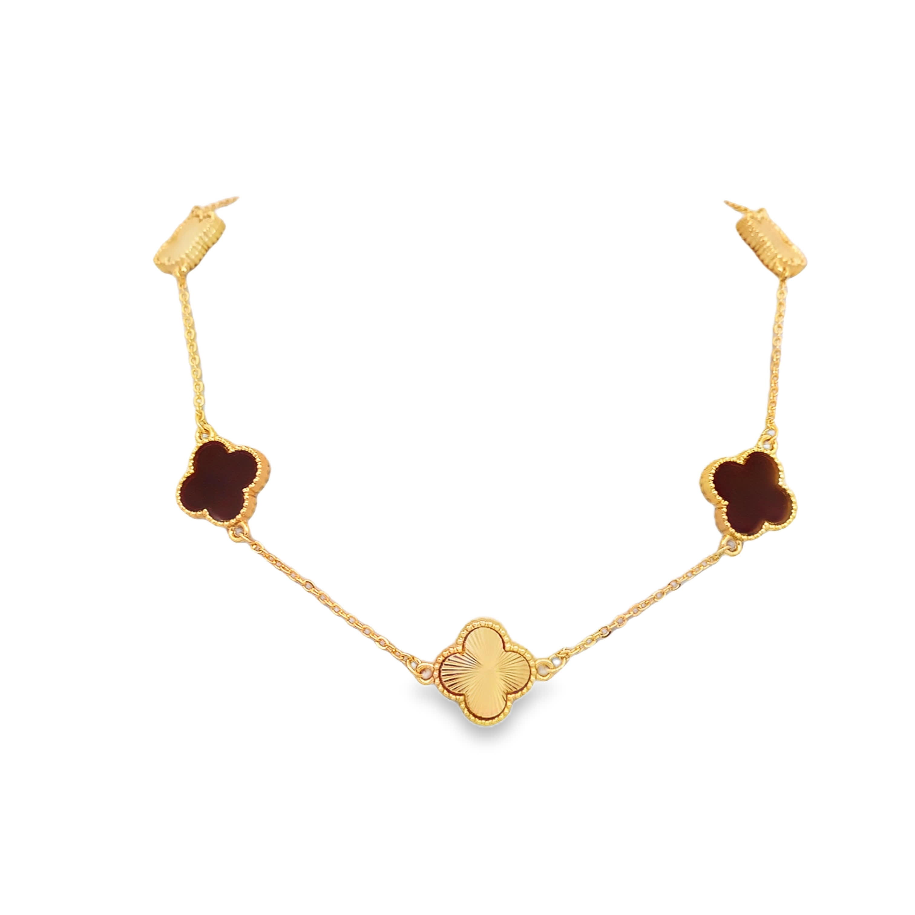 Elegancki naszyjnik łańcuszkowy z pozłacanego metalu