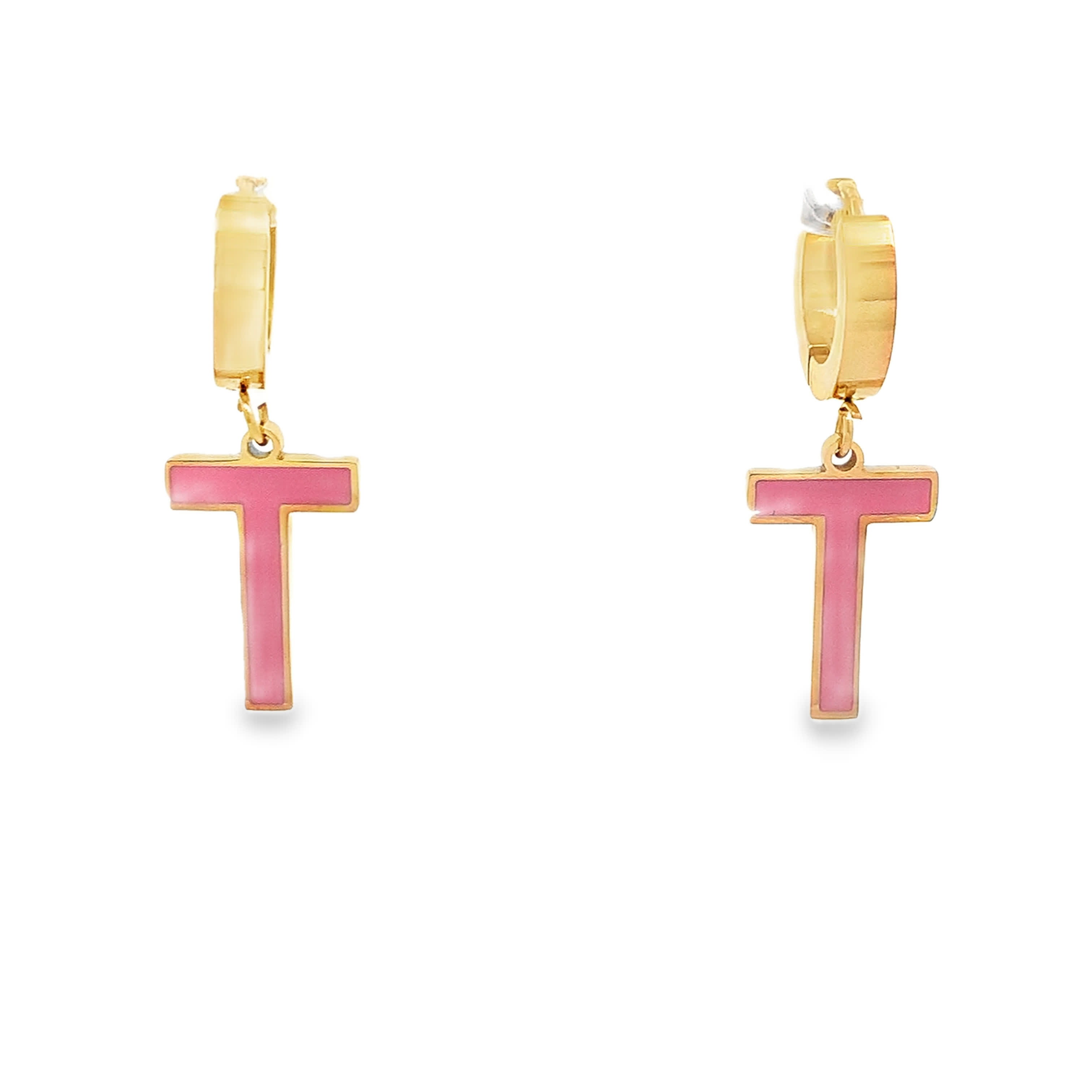 Kolczyki z literą T