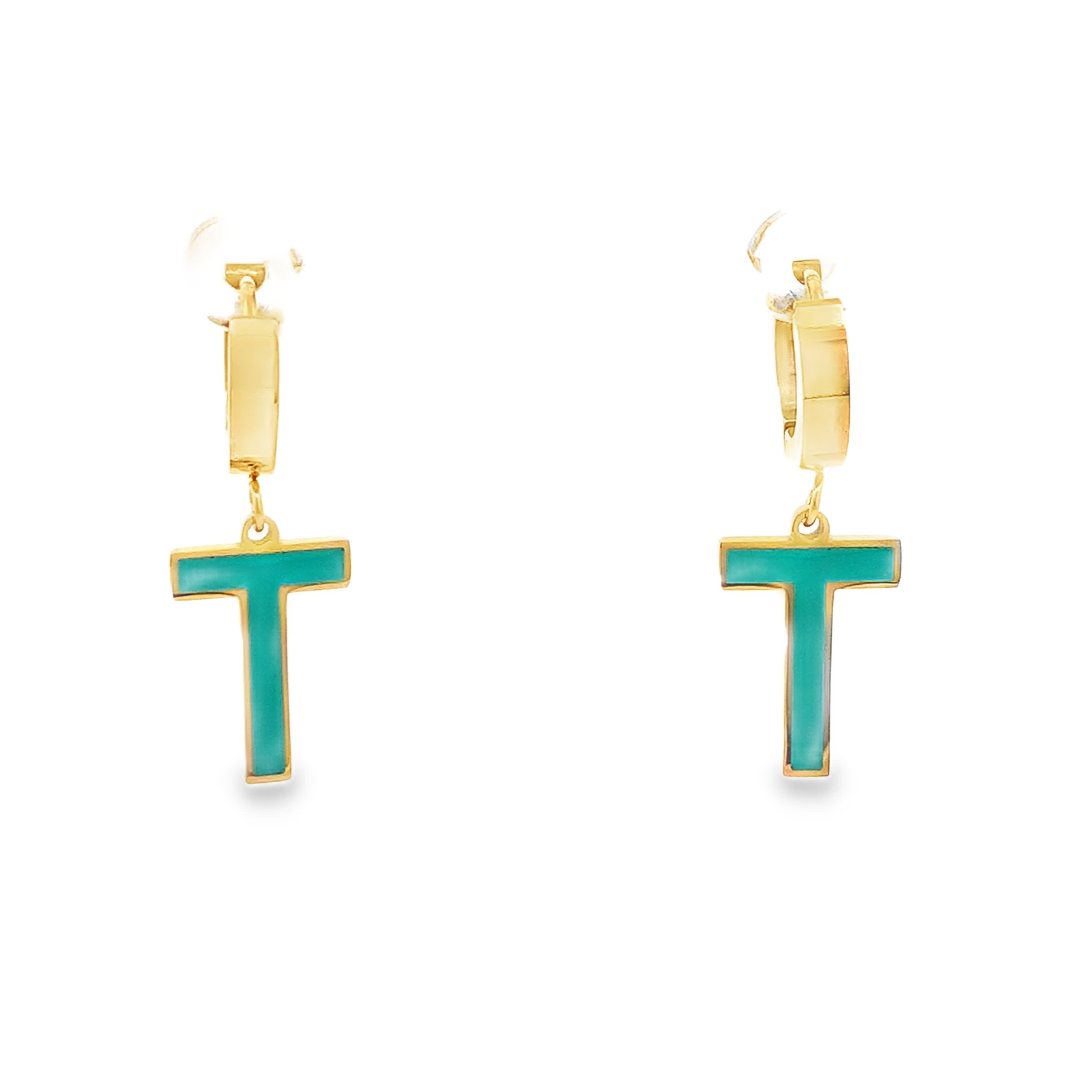 Kolczyki z literą T