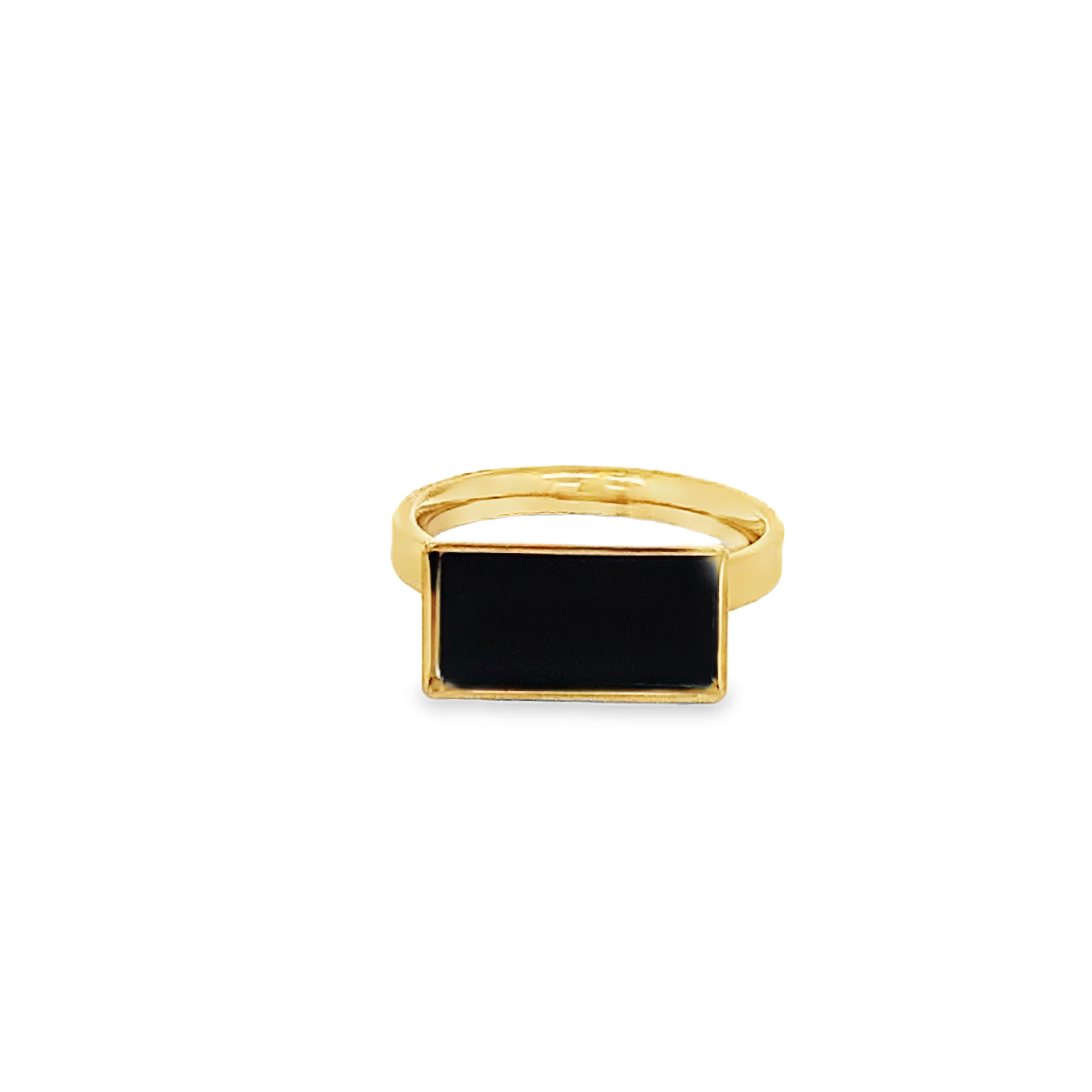 Yellow Gold Signet Ring with Octagon Onyx