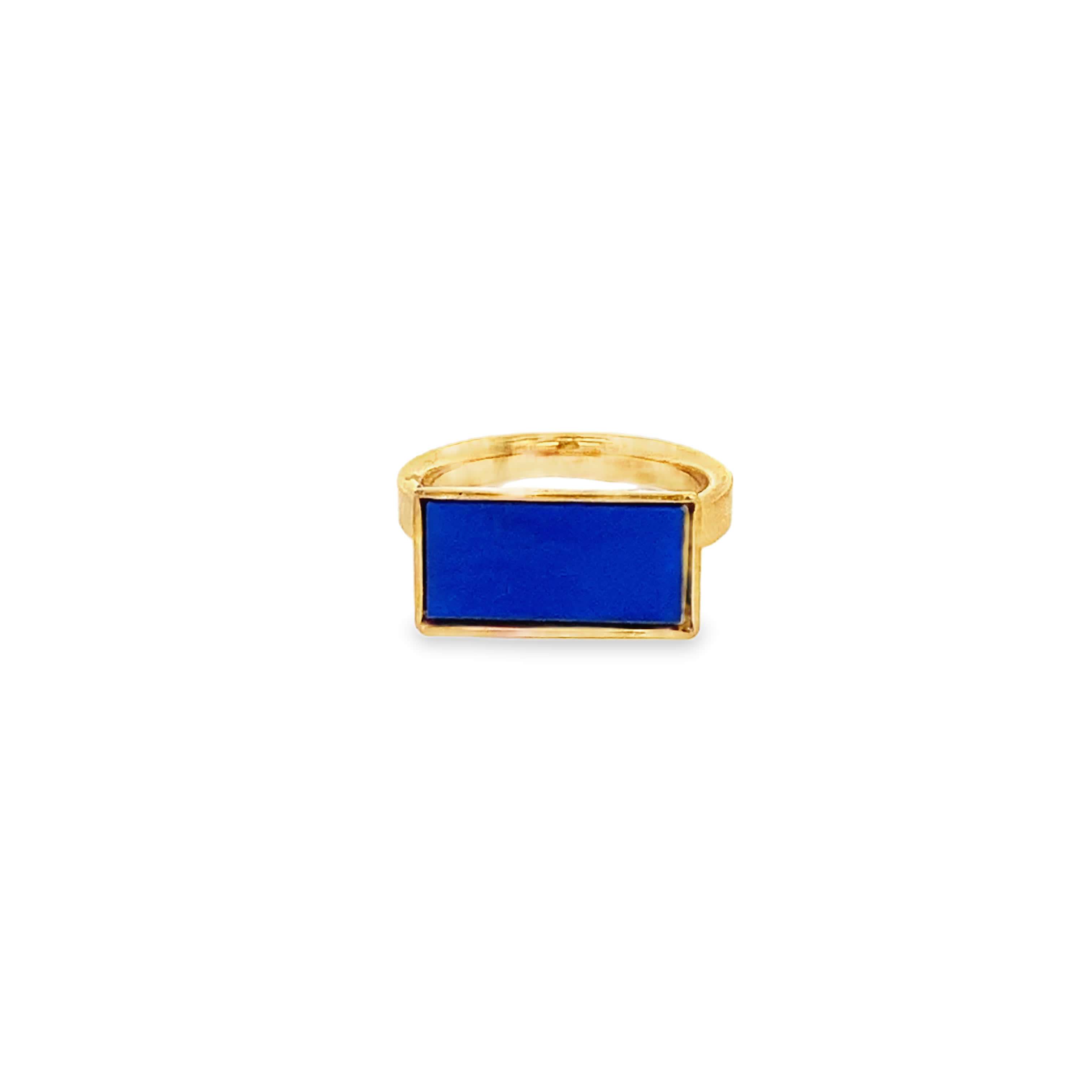 Yellow Gold Signet Ring with Square  Cabochon