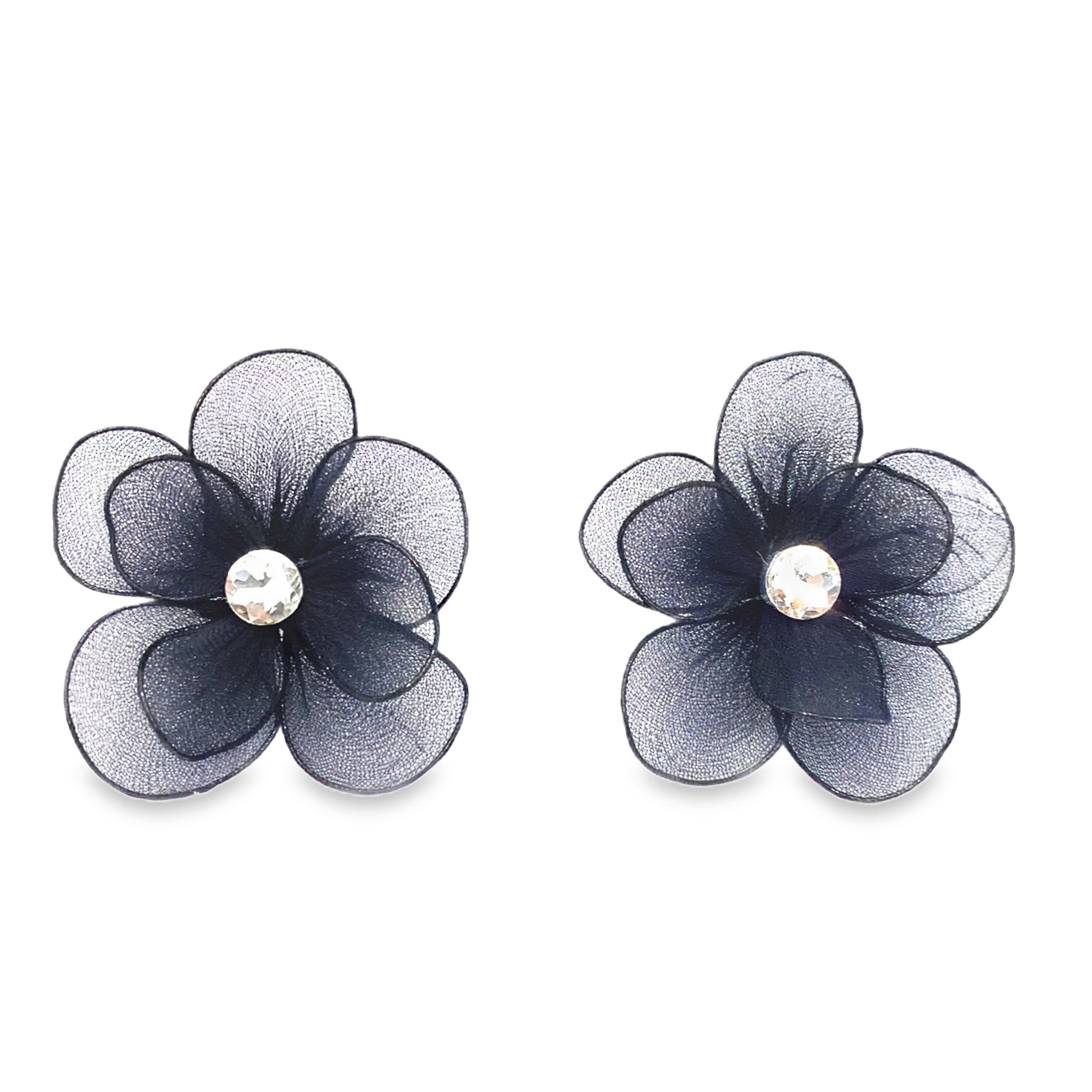 Kolczyki z kamieniami o szlifie okrągłym w oprawie bezmetalowej