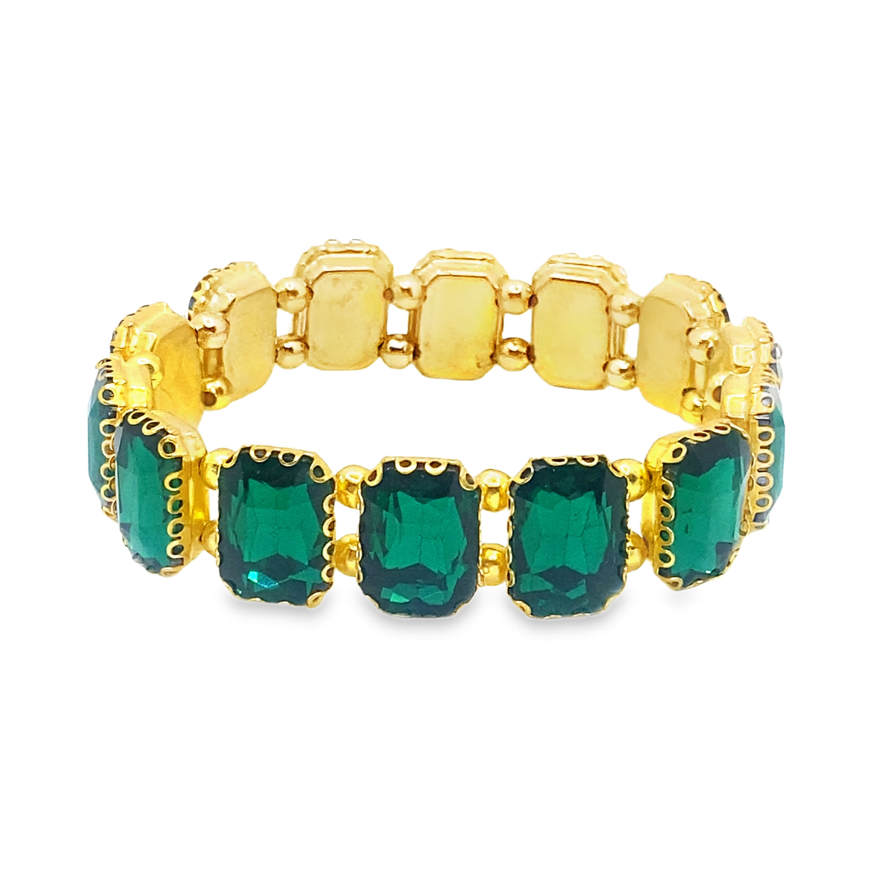 Bransoletka ze szmaragdu i żółtego złota