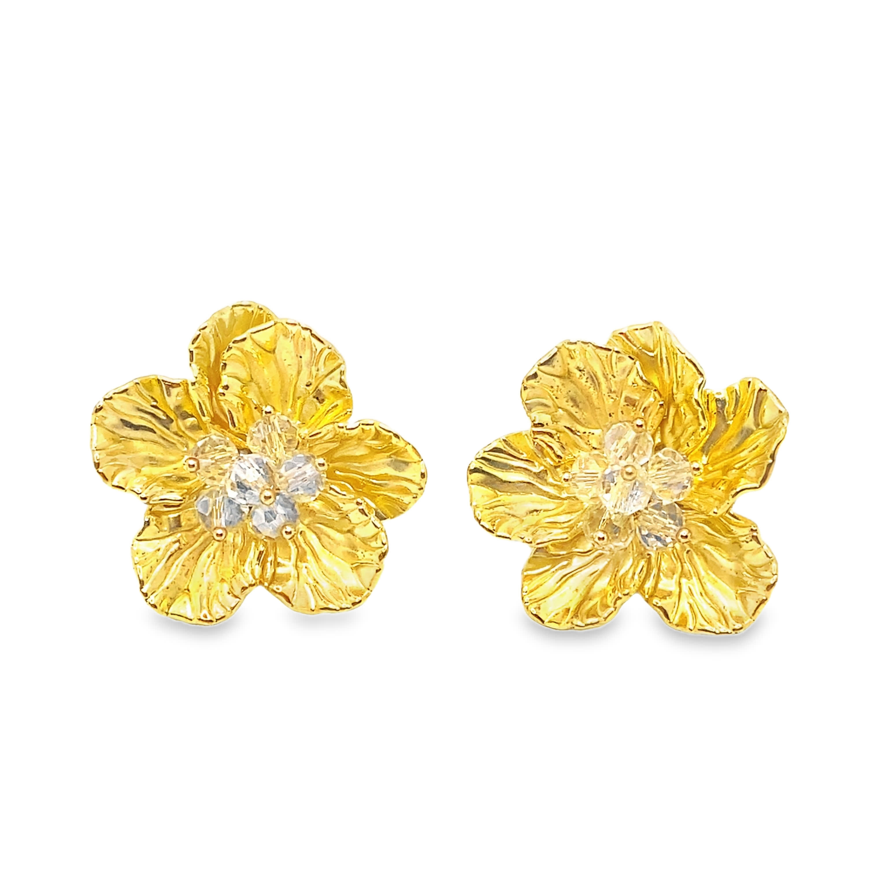 Fantazyjne wiszące kolczyki z akcentami bez metalu