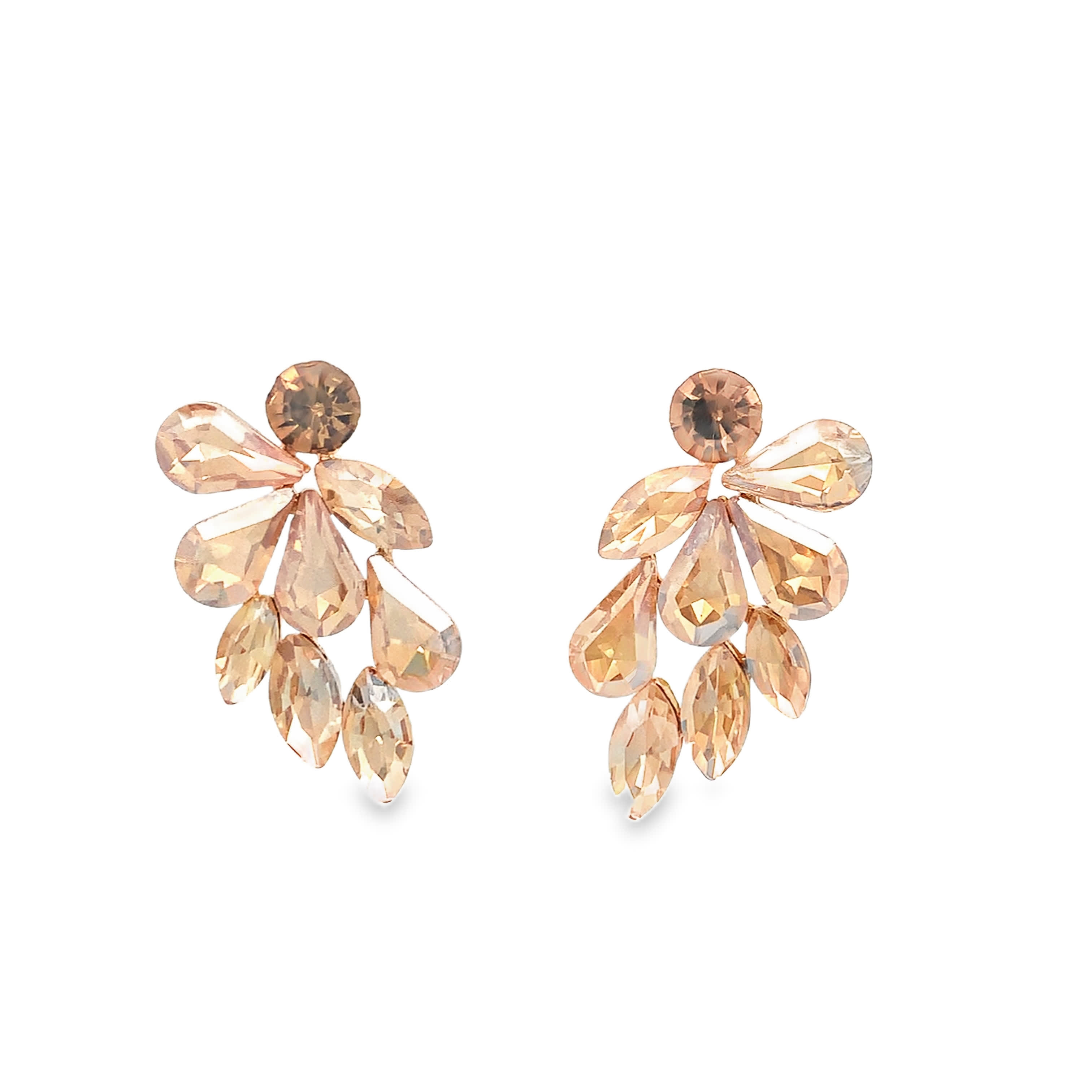 Kolczyki z kryształkami z żółtego złota