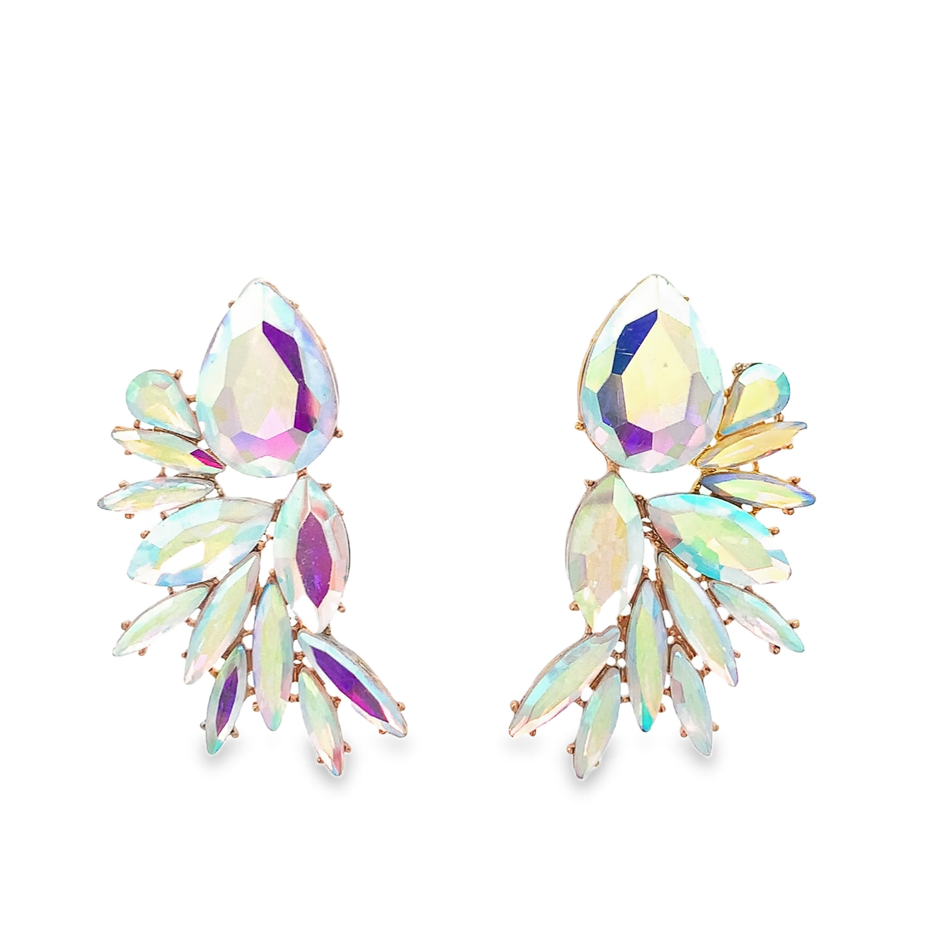 Kolczyki z kryształkami w kolorze różowego złota