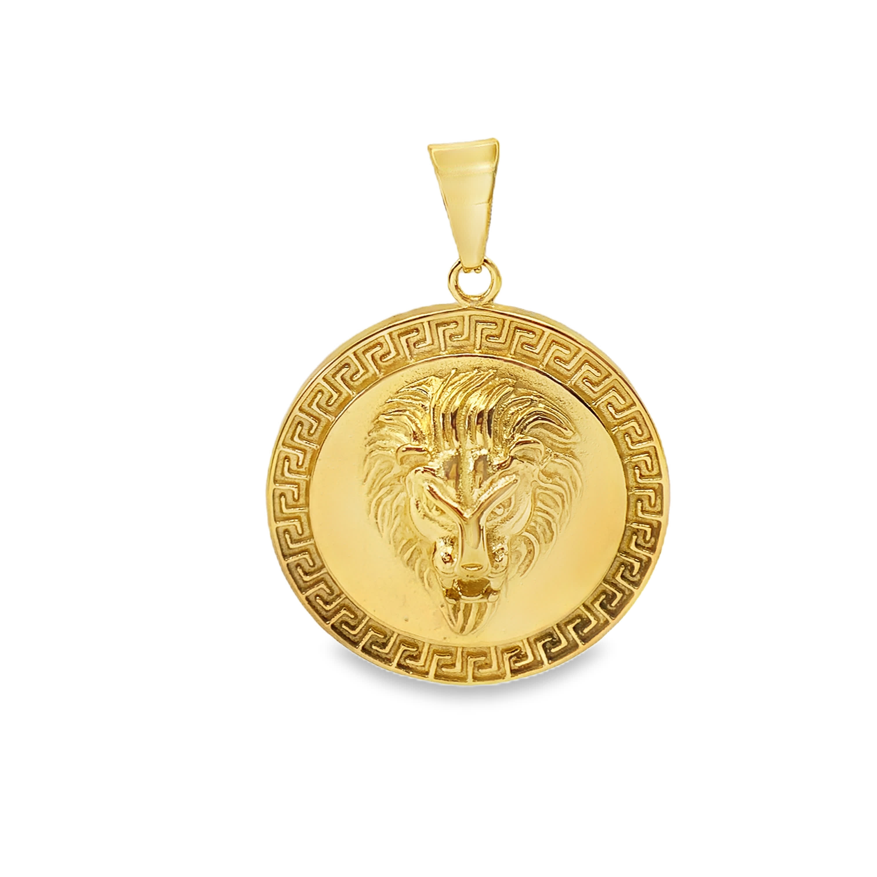 Elegancki wisiorek lew w złocie