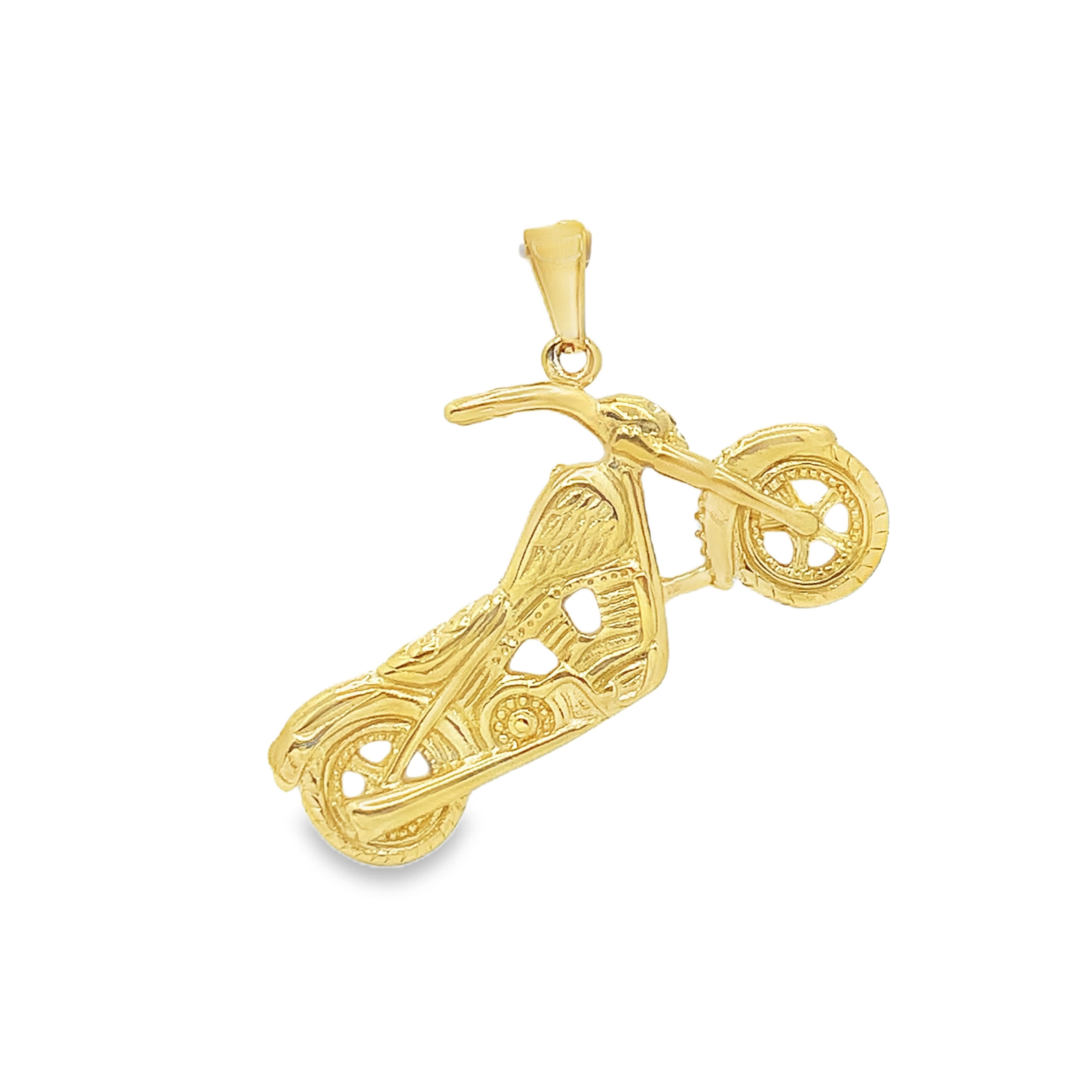 Wisiorek motocyklowy ze złoconej stali