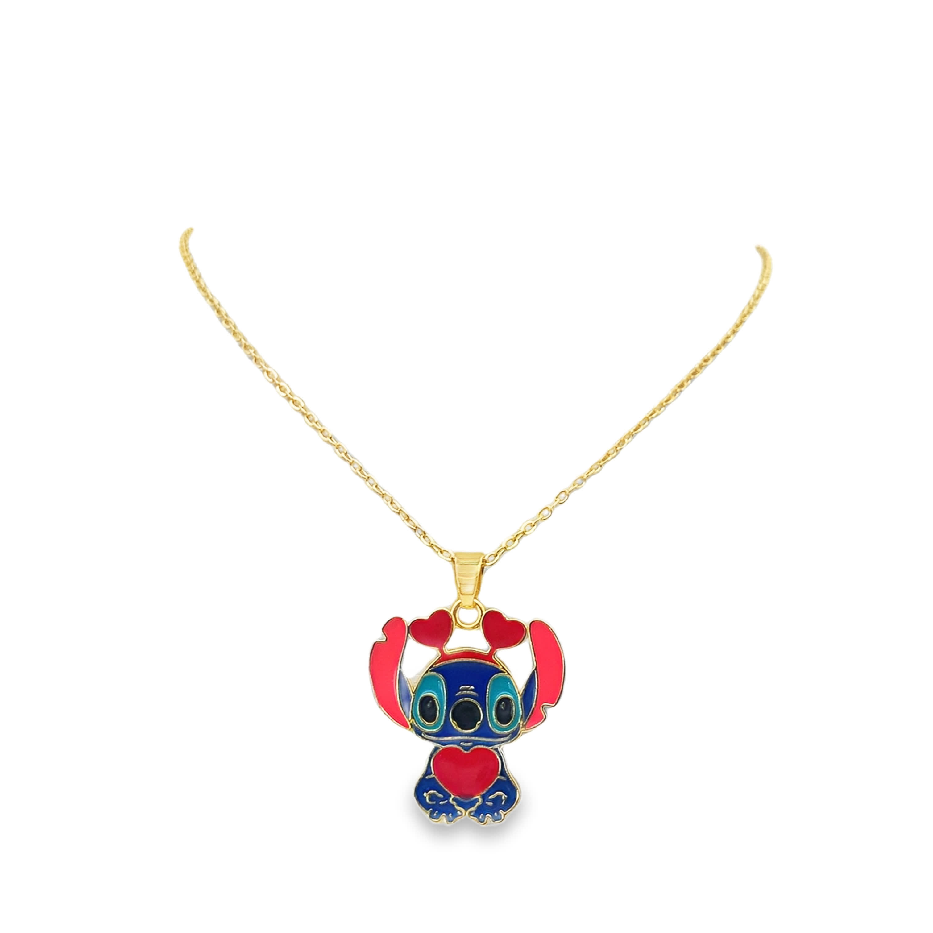 Naszyjnik z zawieszką Stitch Charm w żółtym złocie
