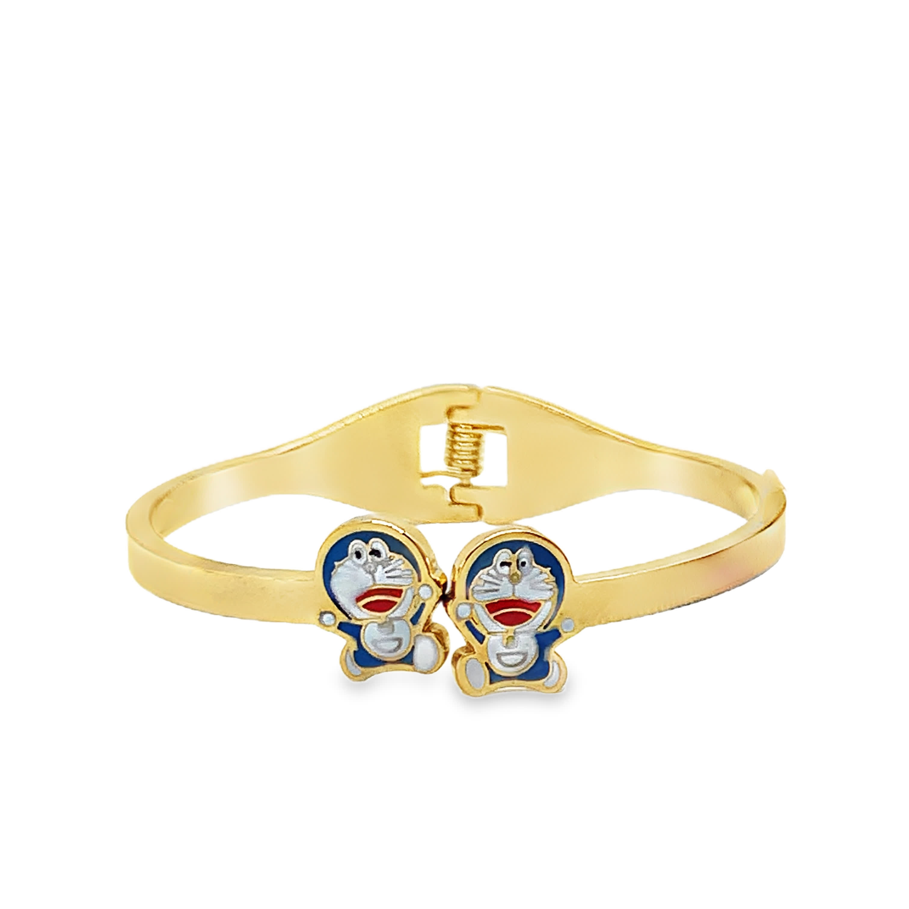 Bransoletka z żółtego złota z grawerowaną postacią z kreskówek