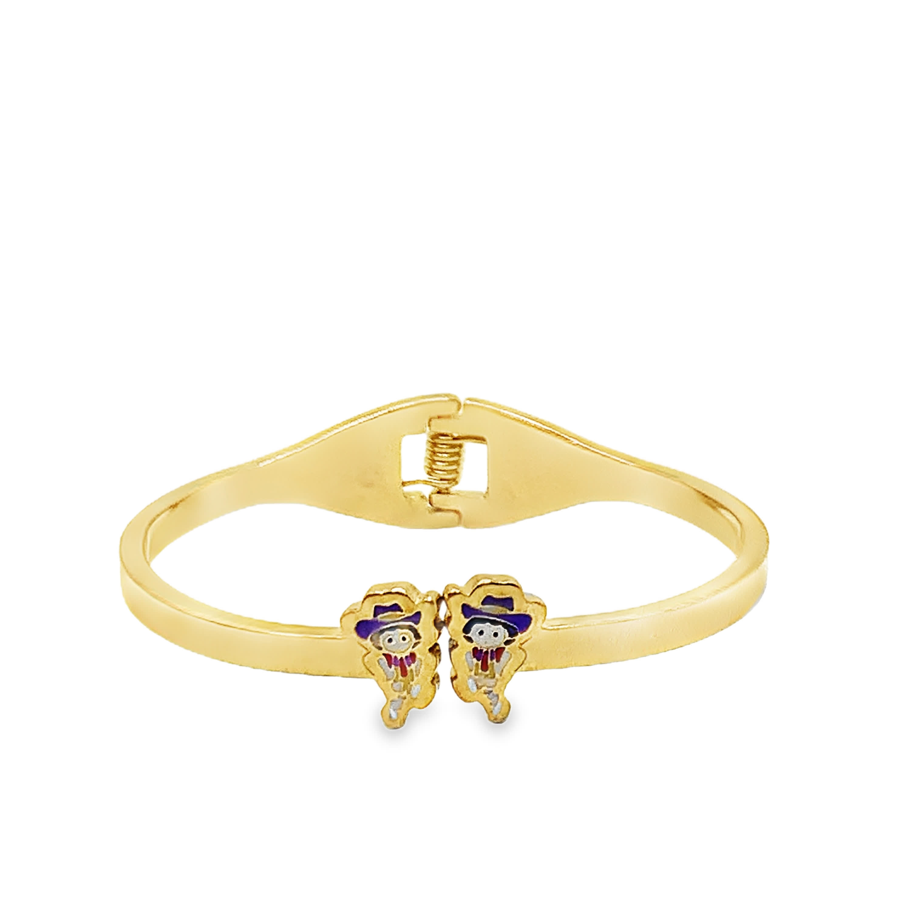 Bransoletka dziecięca z żółtego złota z akcentami z kreskówek