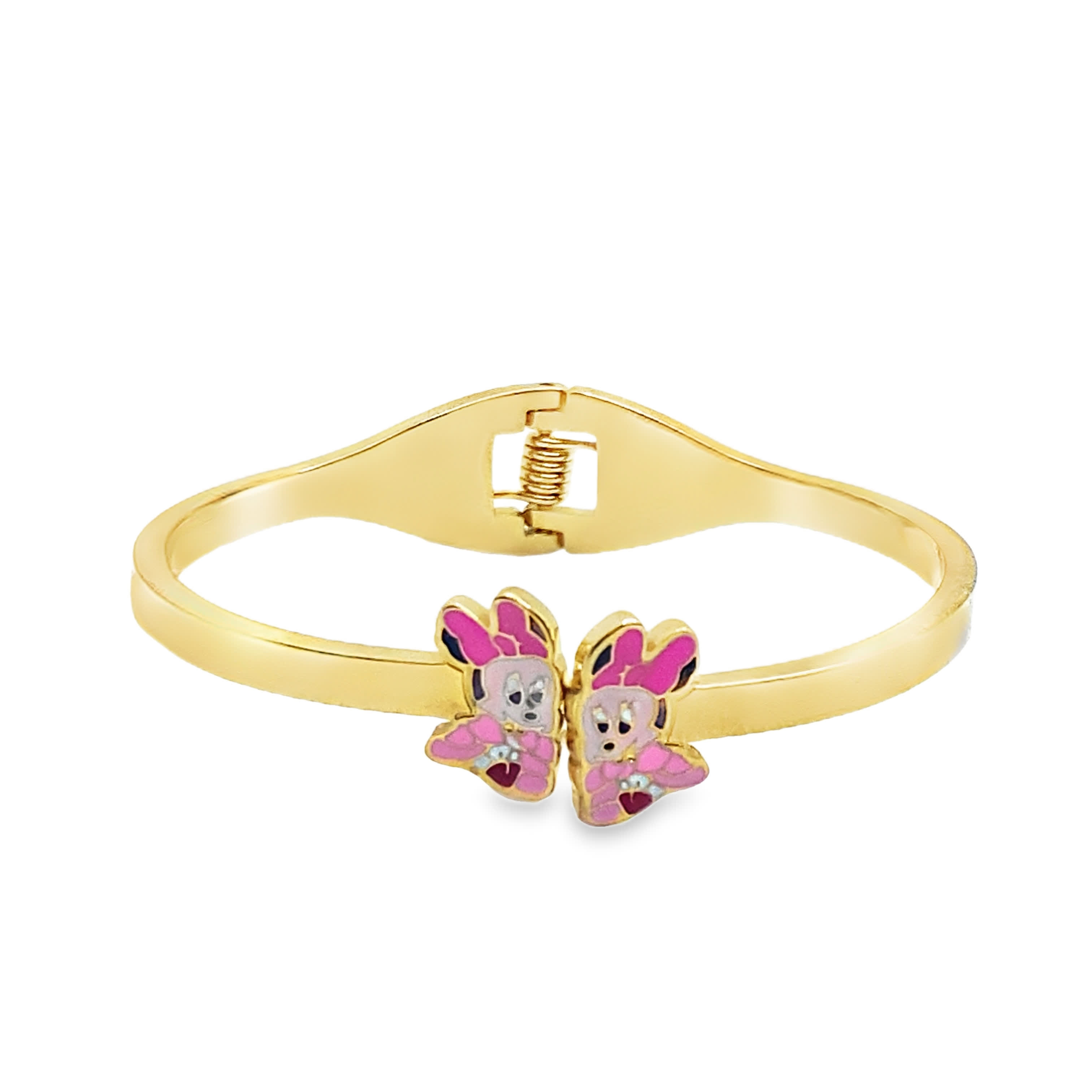 Bransoletka z żółtego złota z rysunkami postaci z kreskówek