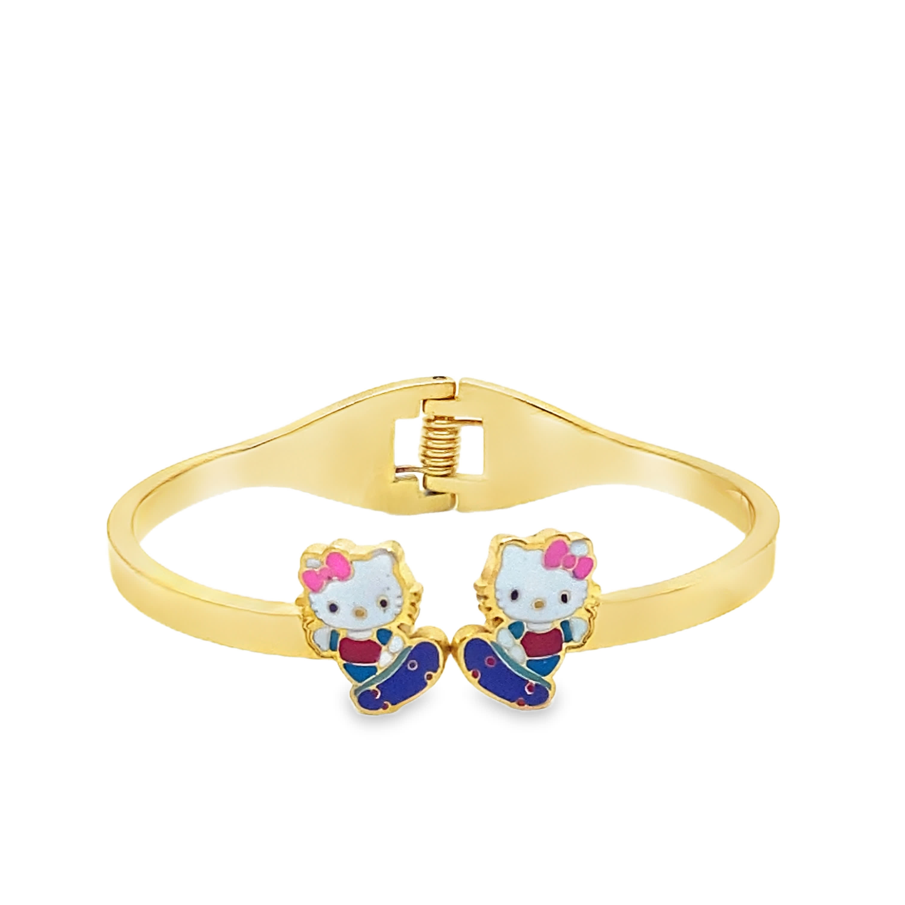 Bransoleta z żółtego złota z emaliowanymi akcentami