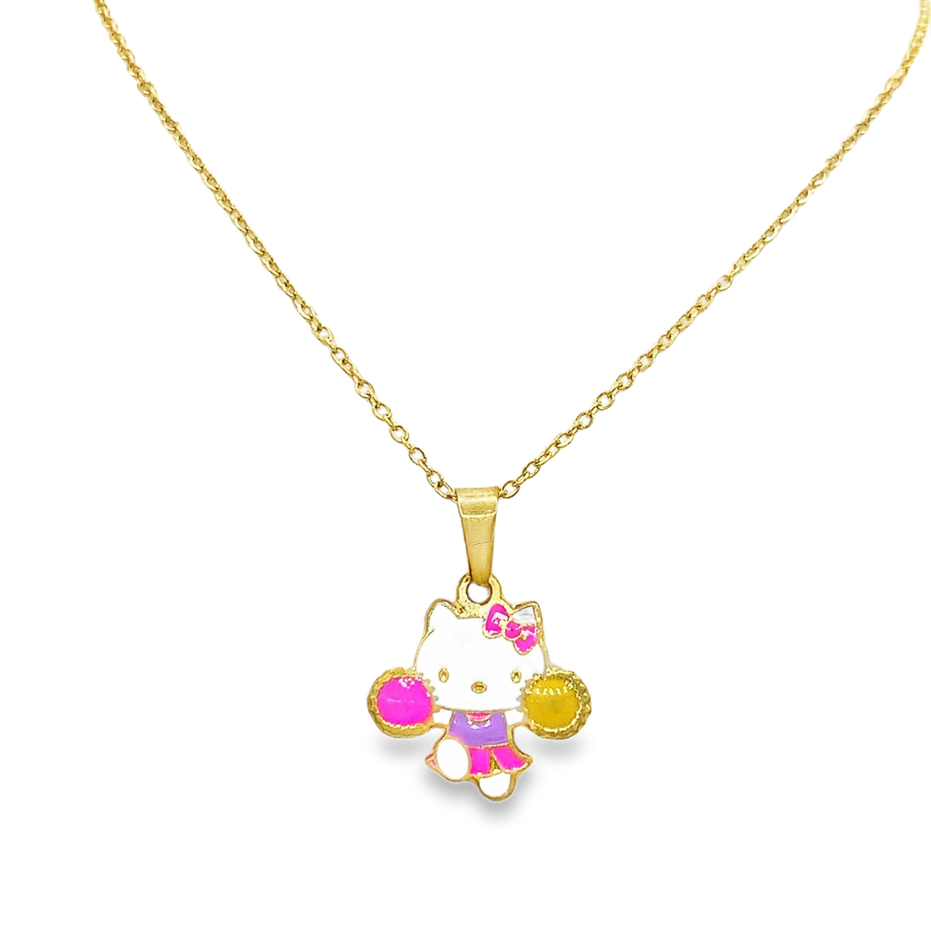 Naszyjnik z zawieszką Hello Kitty z żółtego złota